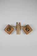 Pair of Bamboo and Cane Lantern Wall Lights, Riviera Style, Italy, c.1960s–1970s