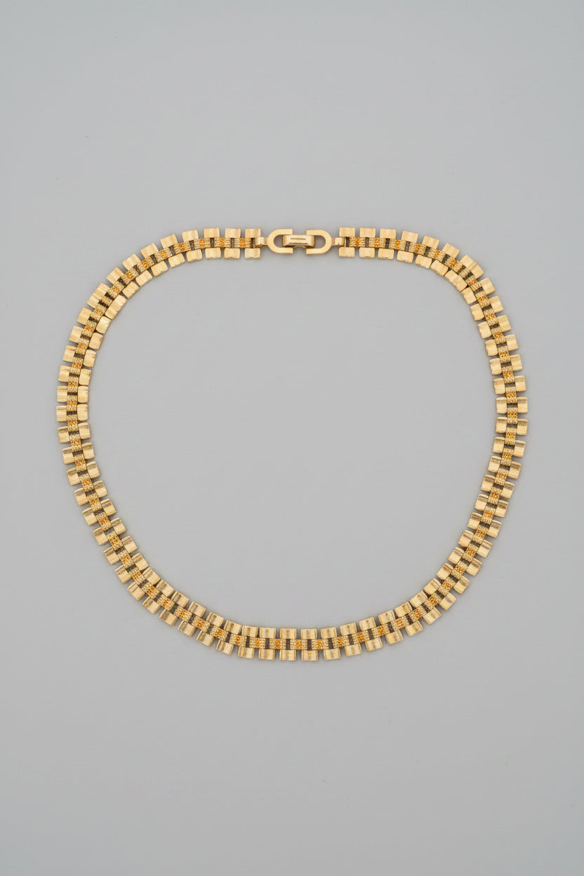 1980s watch band Monet necklace