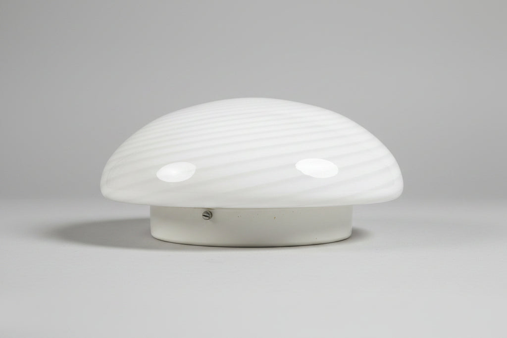 Venini Vintage Murano white swirl ceiling/wall lamp