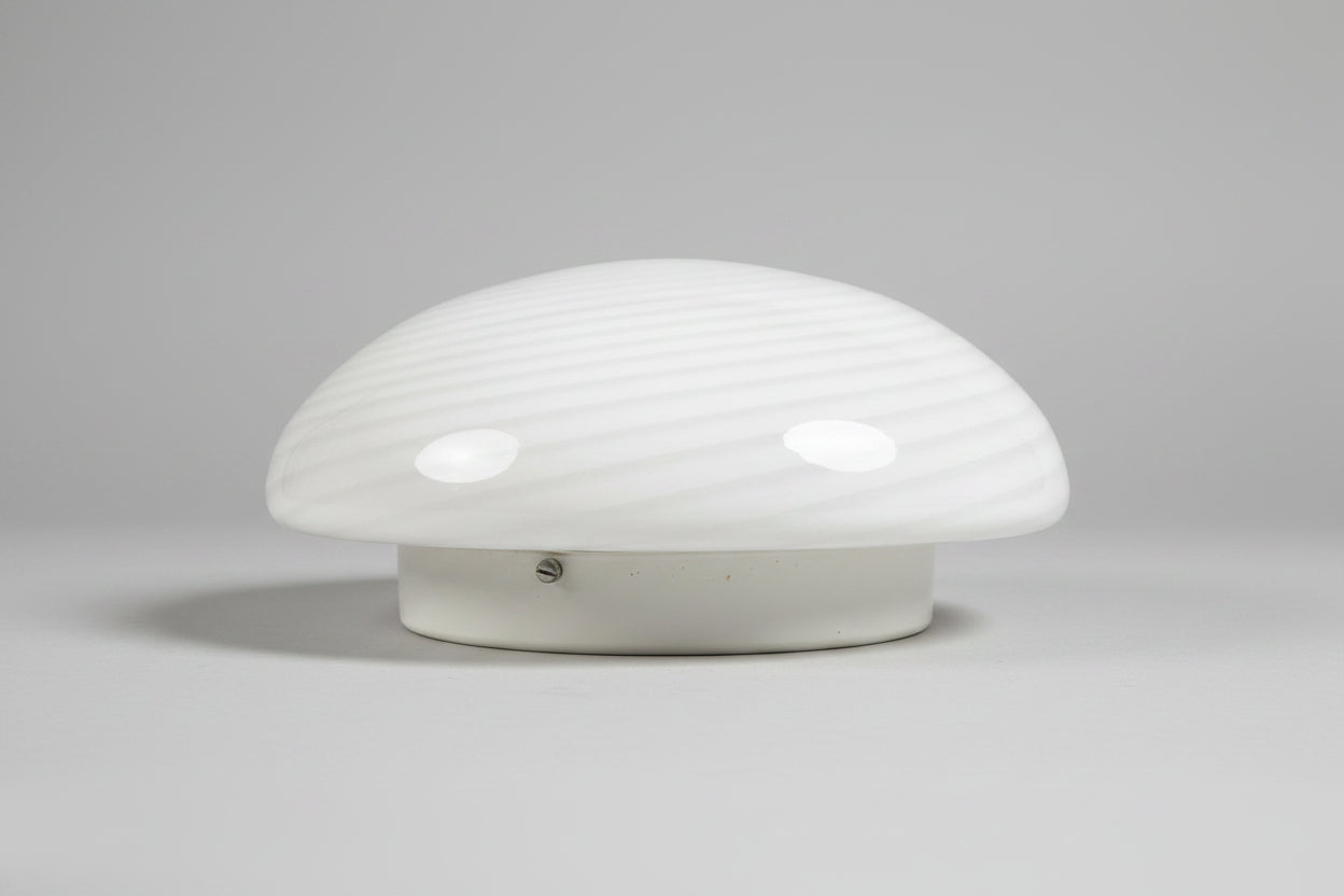 Venini Vintage Murano white swirl ceiling/wall lamp