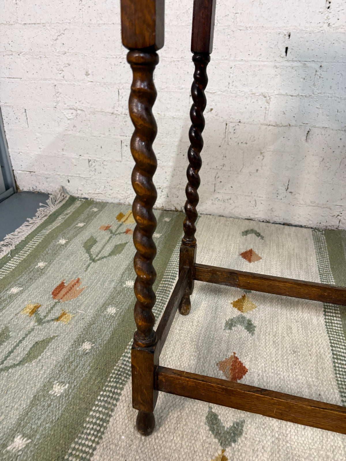 English Oak Barley-Twist Side Table, c.1920s–30s