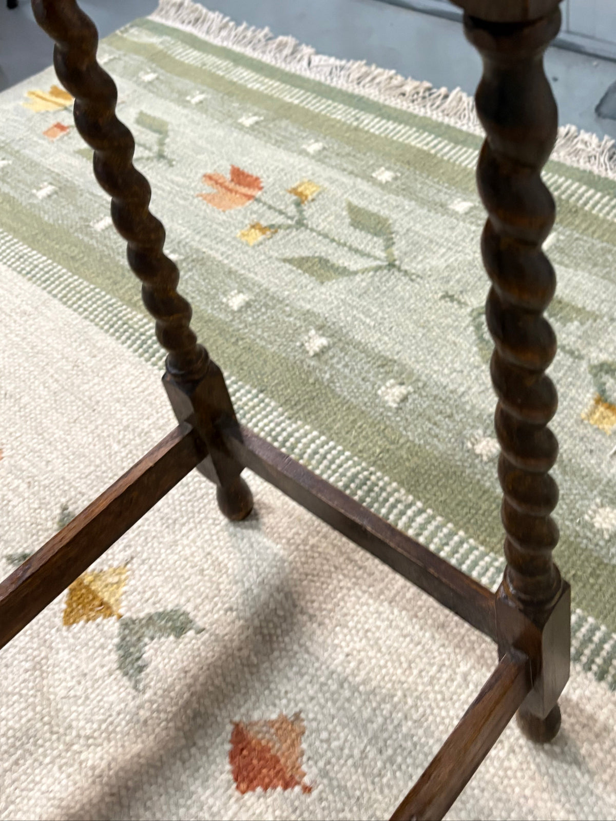 English Oak Barley-Twist Side Table, c.1920s–30s