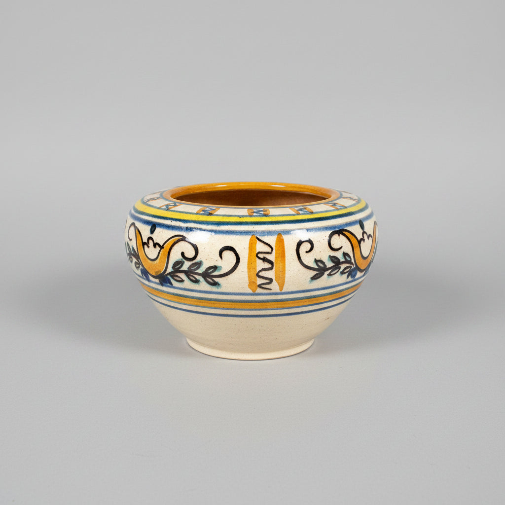 San Zeno Pisa Hand-Painted Maiolica Bowl, Tuscan Renaissance-Revival, Italy, c.1920s–1930s