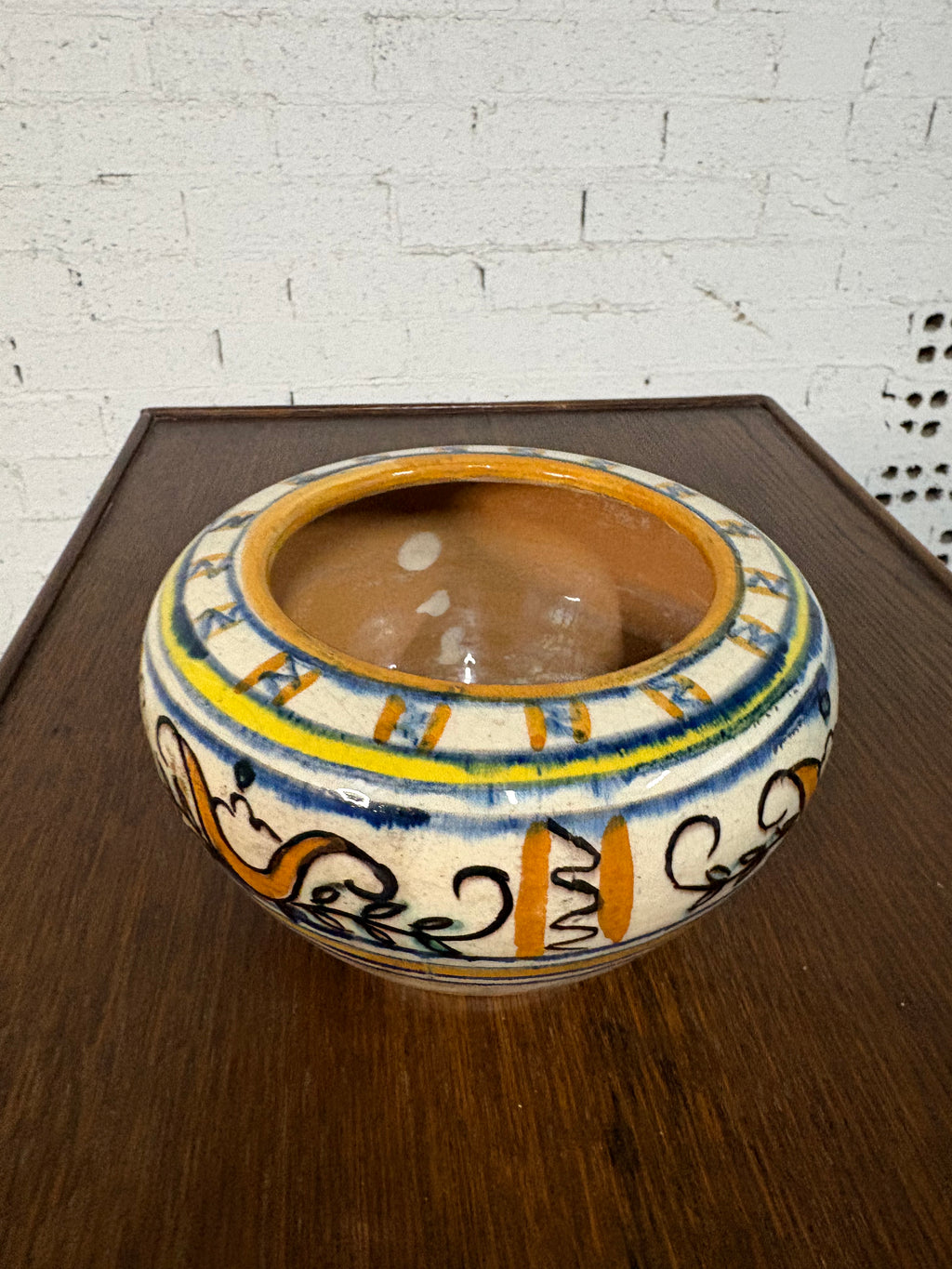 San Zeno Pisa Hand-Painted Maiolica Bowl, Tuscan Renaissance-Revival, Italy, c.1920s–1930s