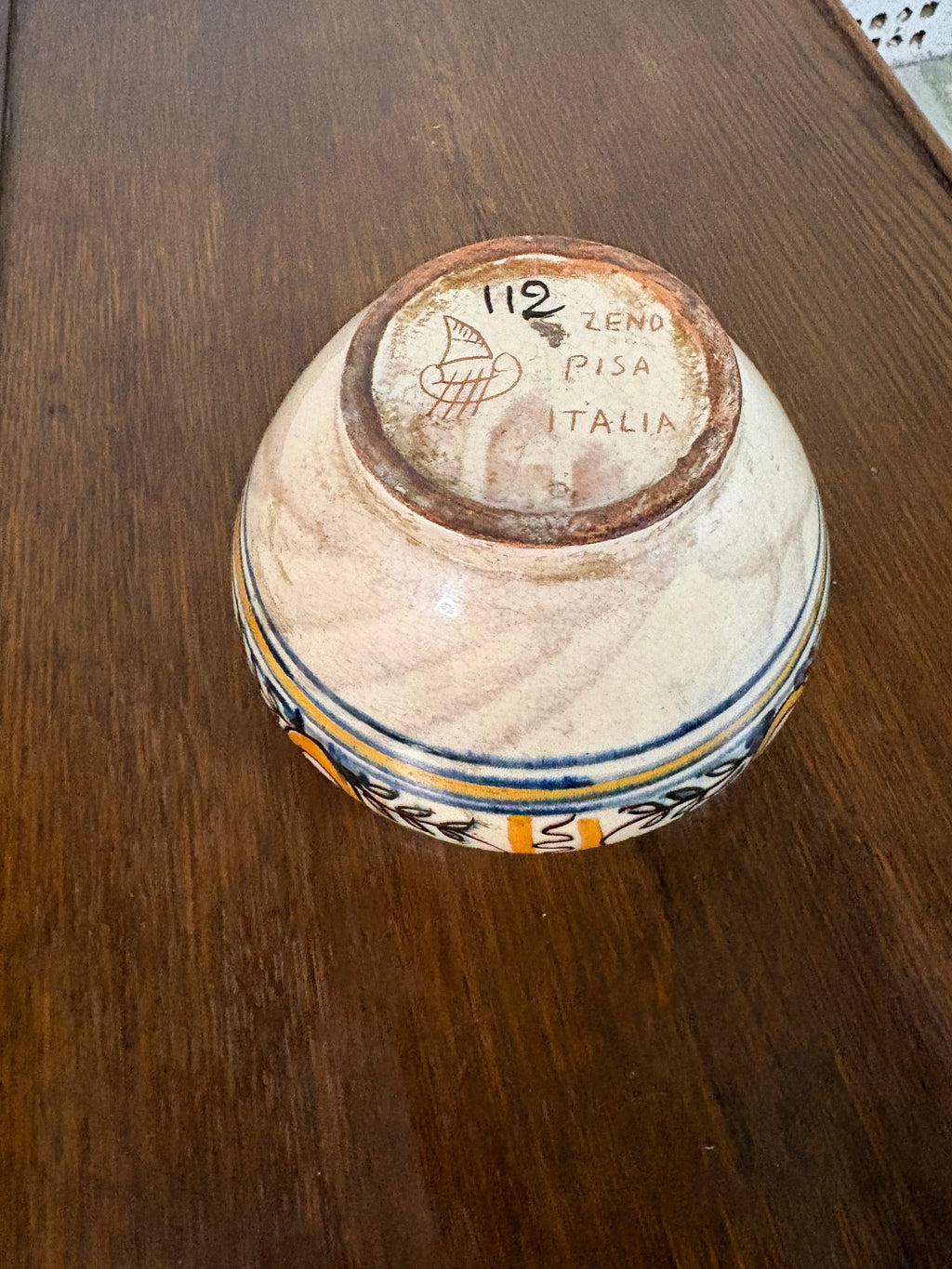 San Zeno Pisa Hand-Painted Maiolica Bowl, Tuscan Renaissance-Revival, Italy, c.1920s–1930s
