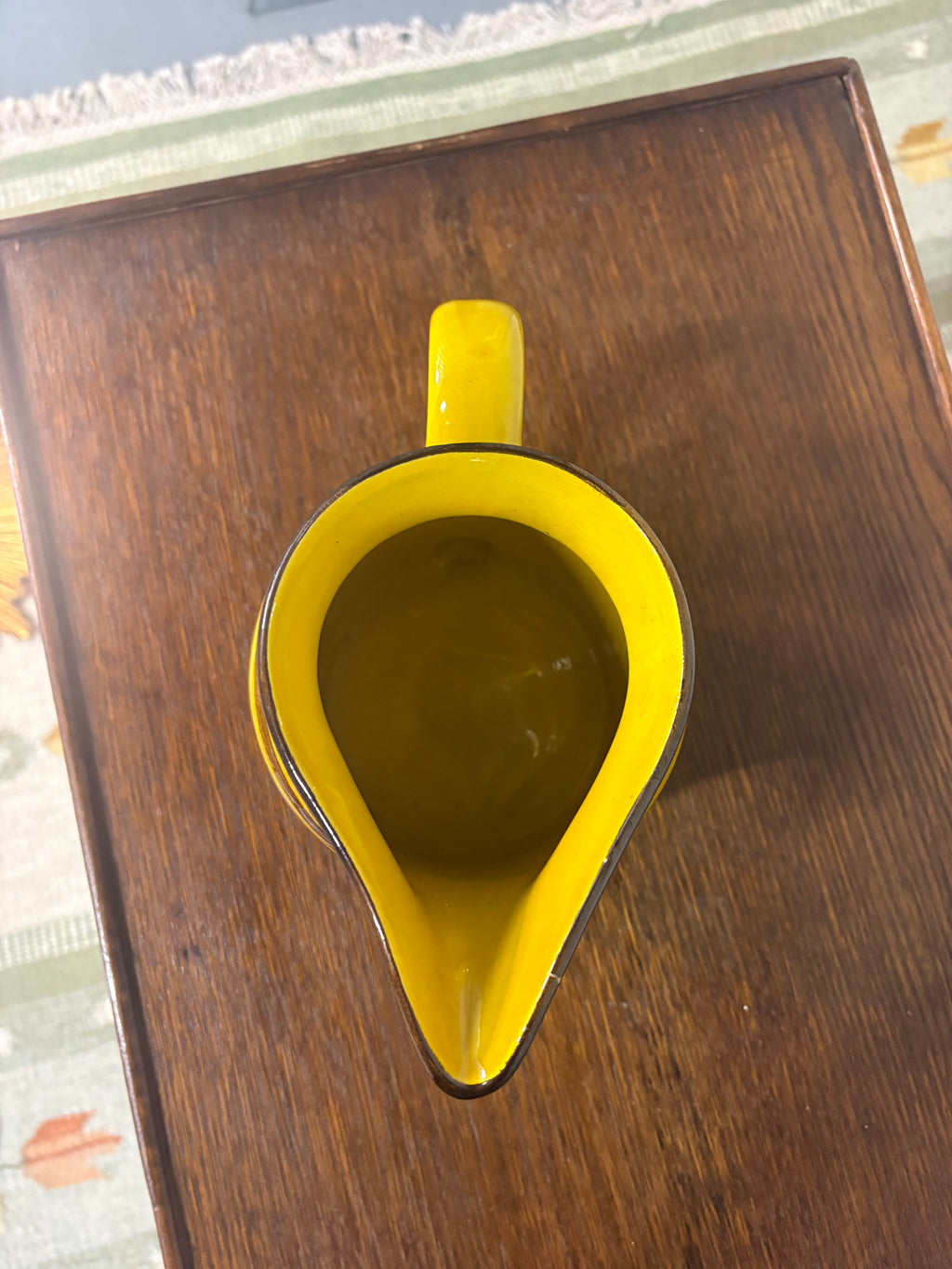 Santucci Deruta Jug, Yellow and Black Banded Maiolica, Italy, c.1950s–1960s