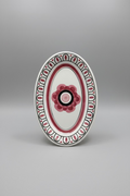 Richard-Ginori Mondovì Hand-Painted Oval Platter, Pink Flower, Italy, c.1960s–70s