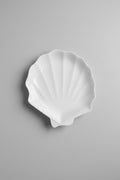 Scallop Shell Dish, White Glazed Ceramic, Japan, c. Late 20th Century