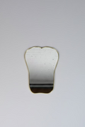 Italian Brass Shaped Wall Mirror in the Style of Gio Ponti, 1950s