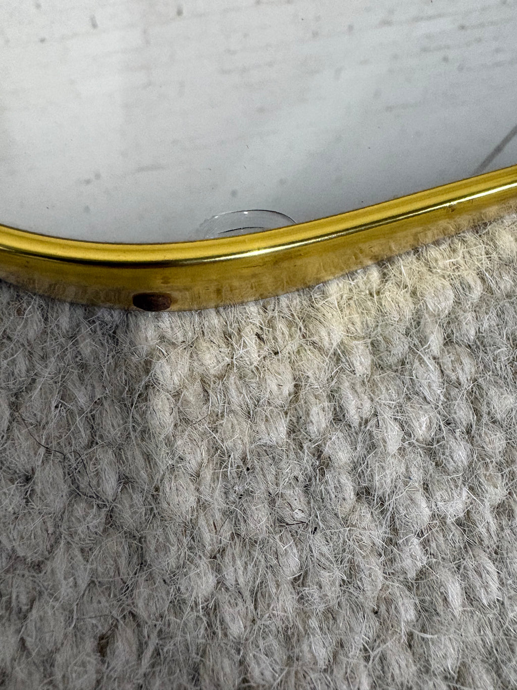 Italian Brass Shaped Wall Mirror in the Style of Gio Ponti, 1950s