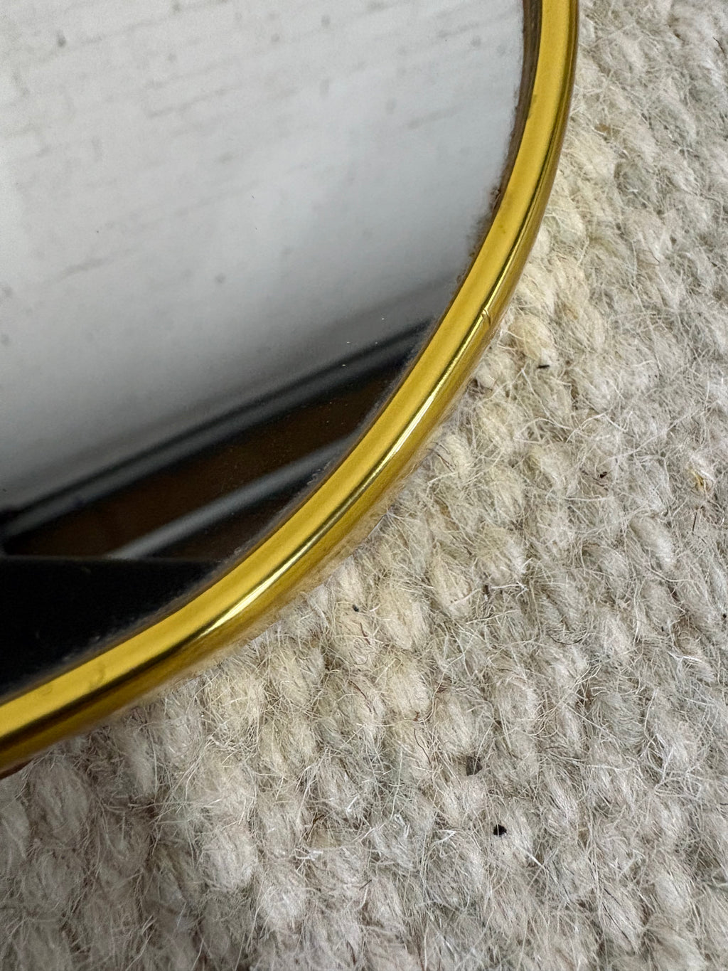 Italian Brass Shaped Wall Mirror in the Style of Gio Ponti, 1950s