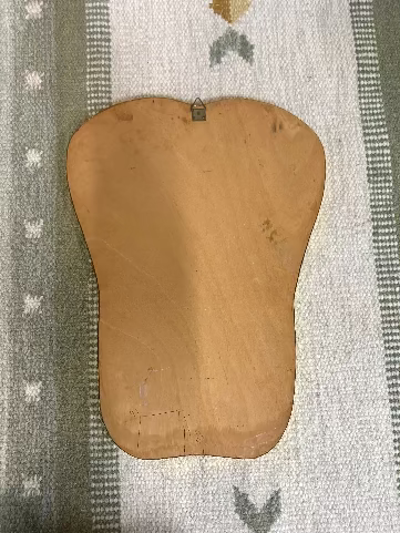 Italian Brass Shaped Wall Mirror in the Style of Gio Ponti, 1950s