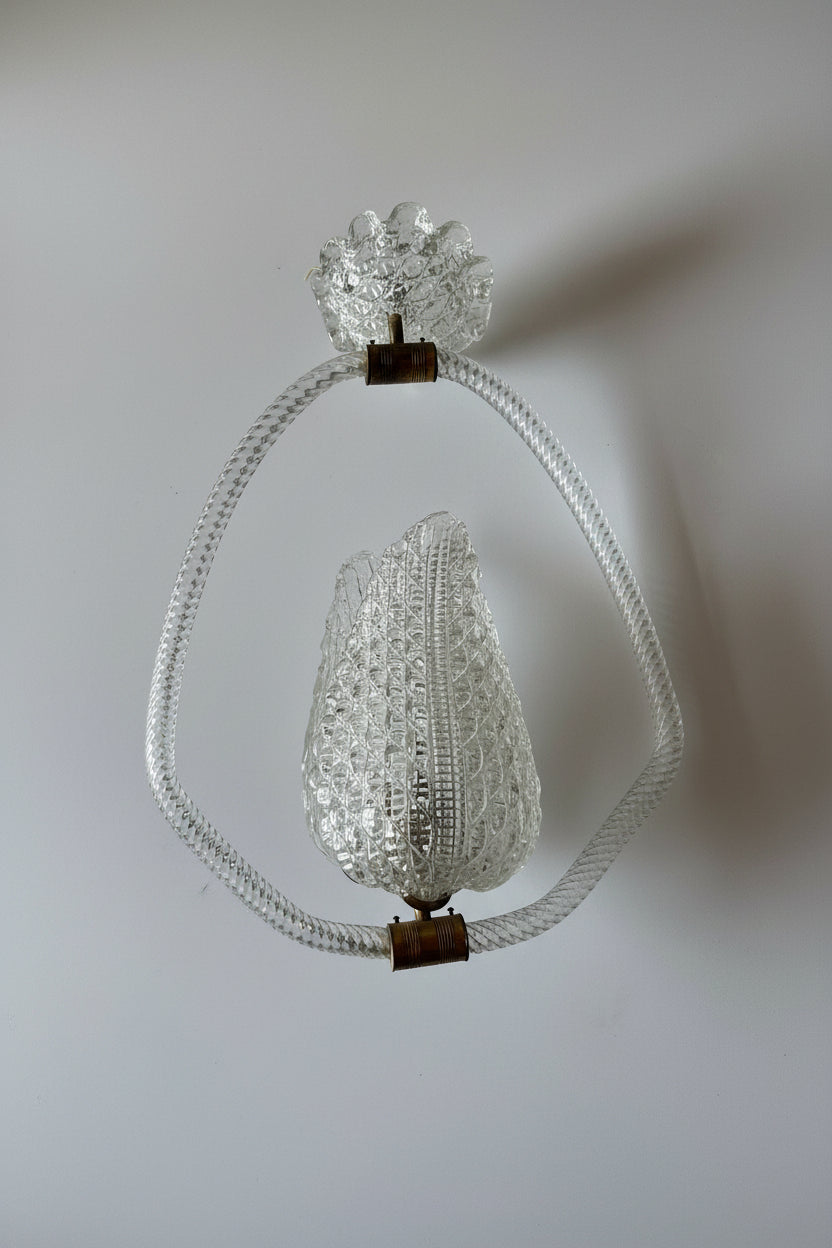Vintage Barovier & Toso Murano glass pendant lamp