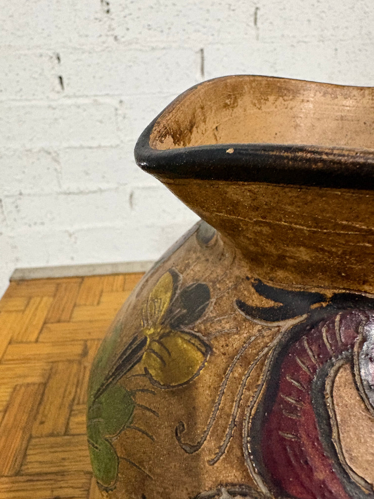 Fratelli Fanciullacci Sgraffito Jug, Bird Decoration, Italy, c.1950s–1960s