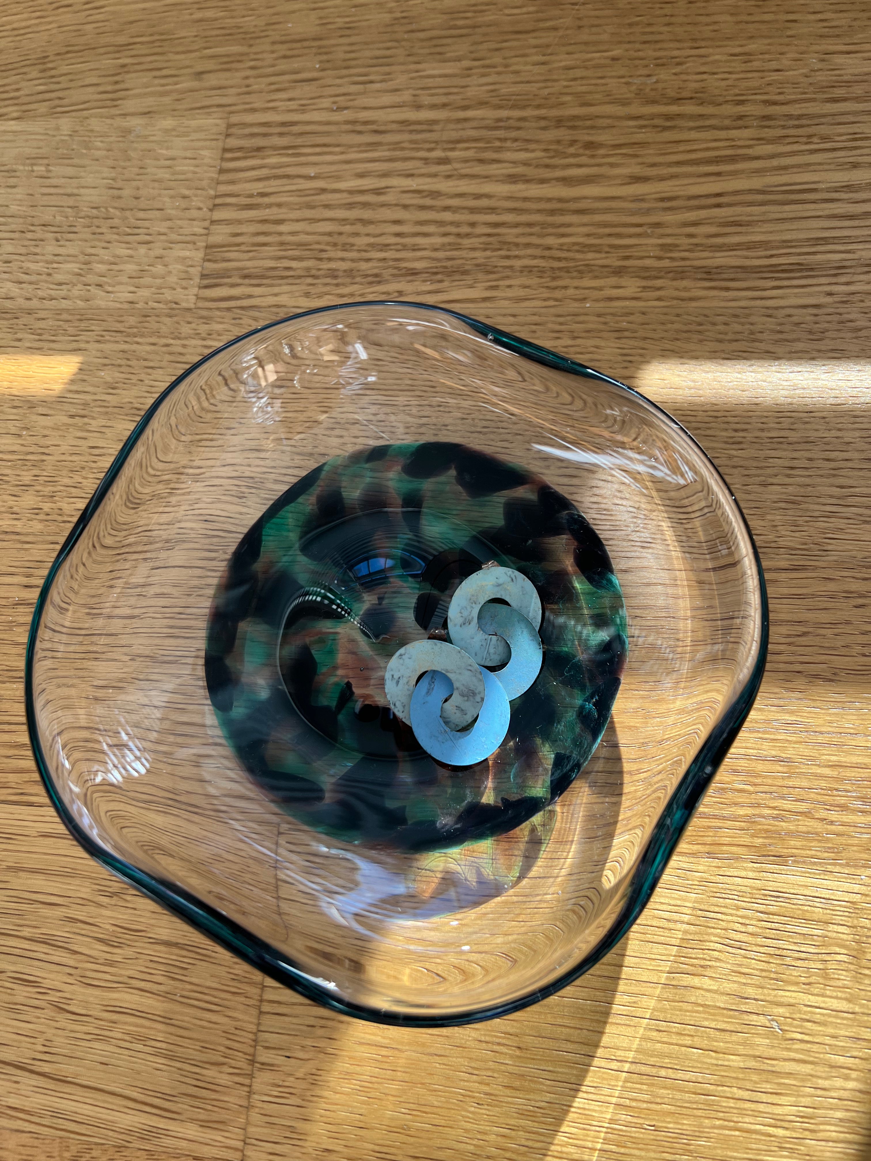 Small Murano blue and green tray