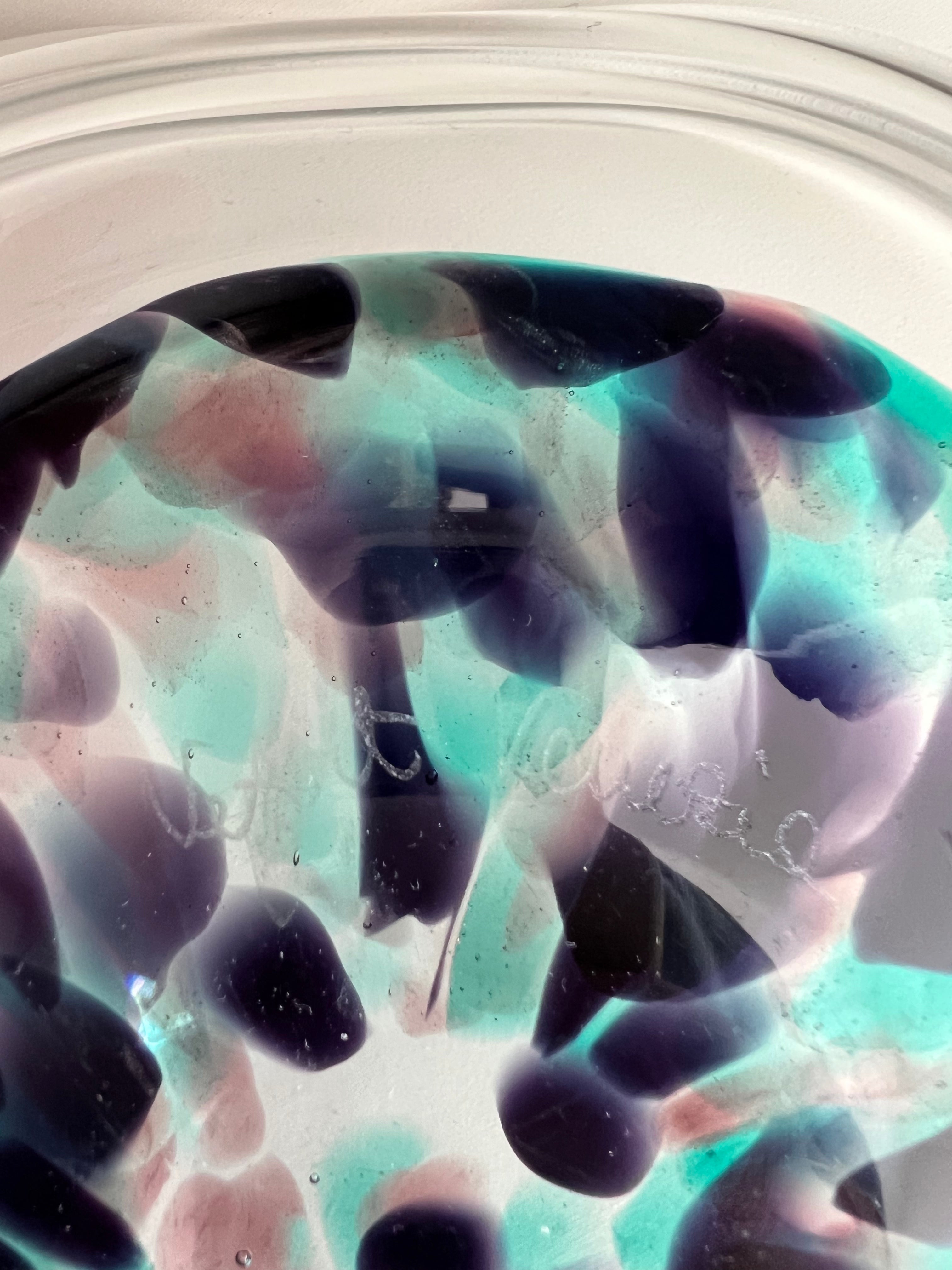 Small Murano blue and green tray