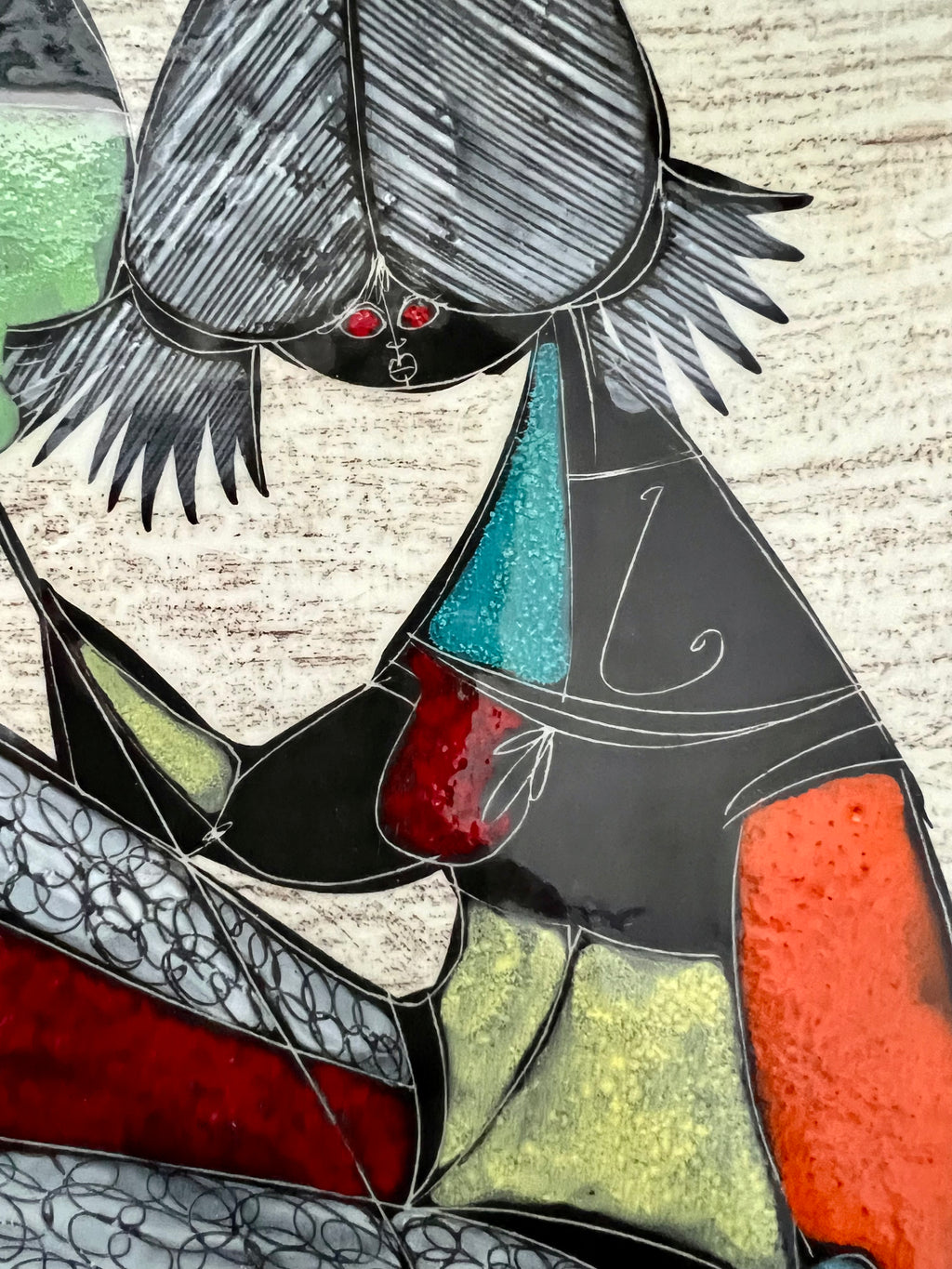 1950s Ceramic Plate in the Style of Marcello Fantoni