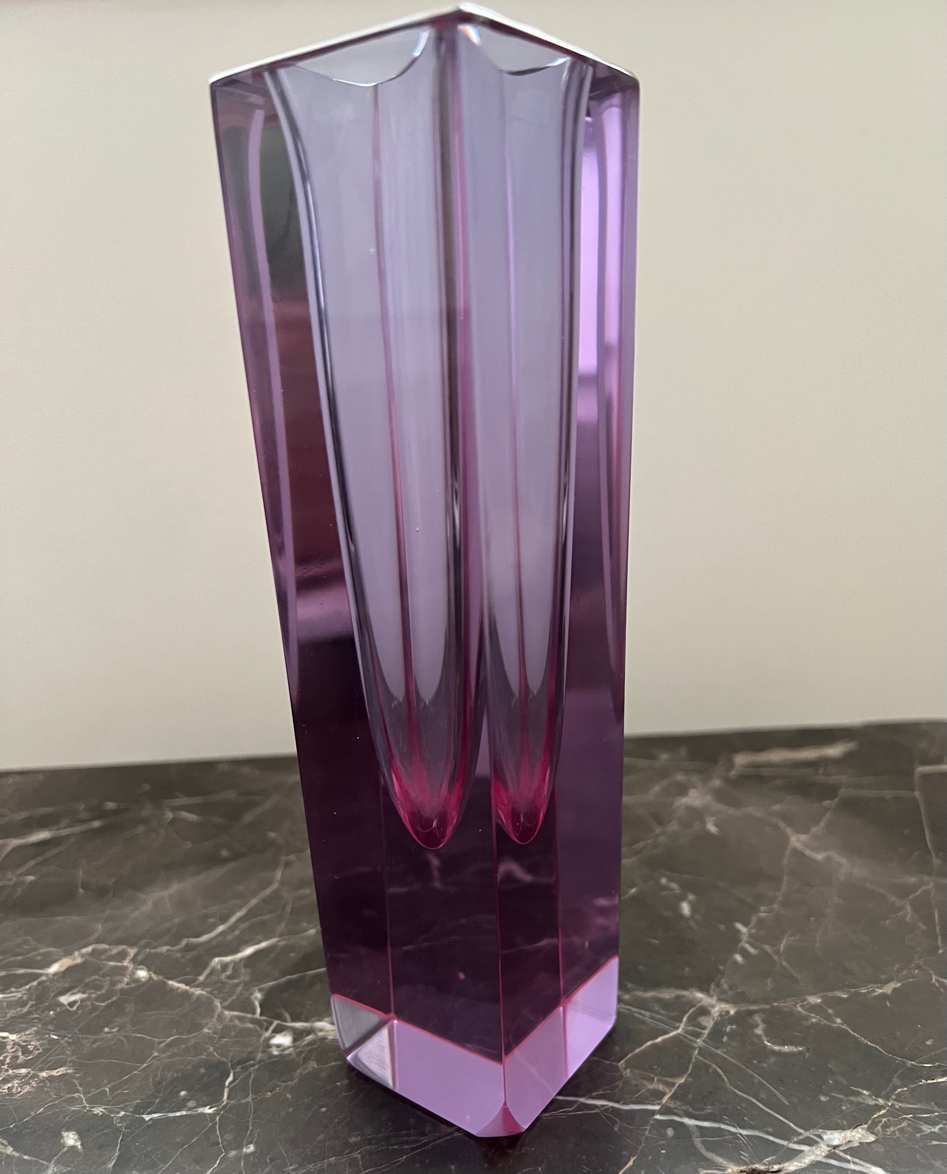 1960s Purple Sommerso Vase attributed to Seguso, Murano