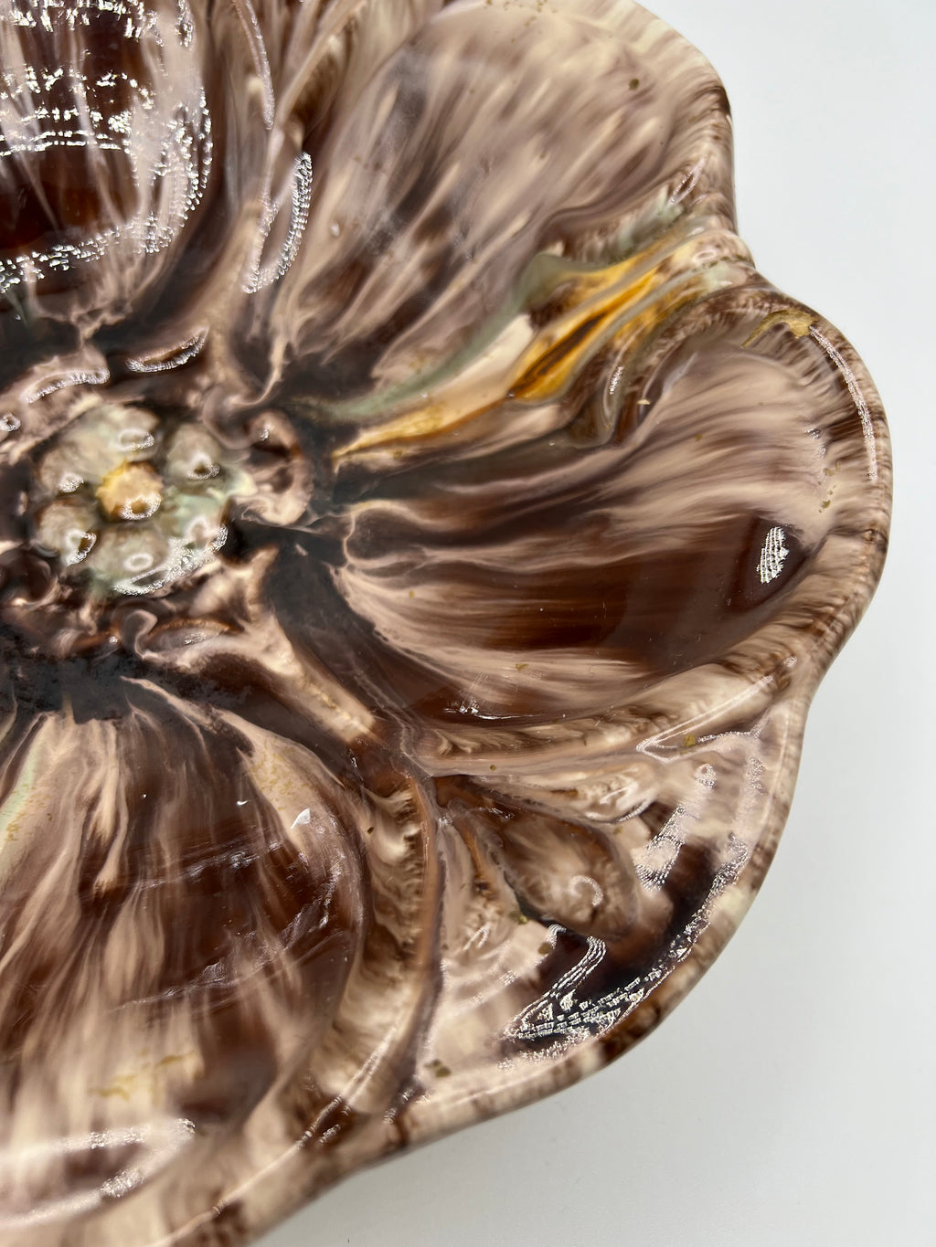 Jasba Keramik Footed Bowl — West German Drip Glaze, 1950s