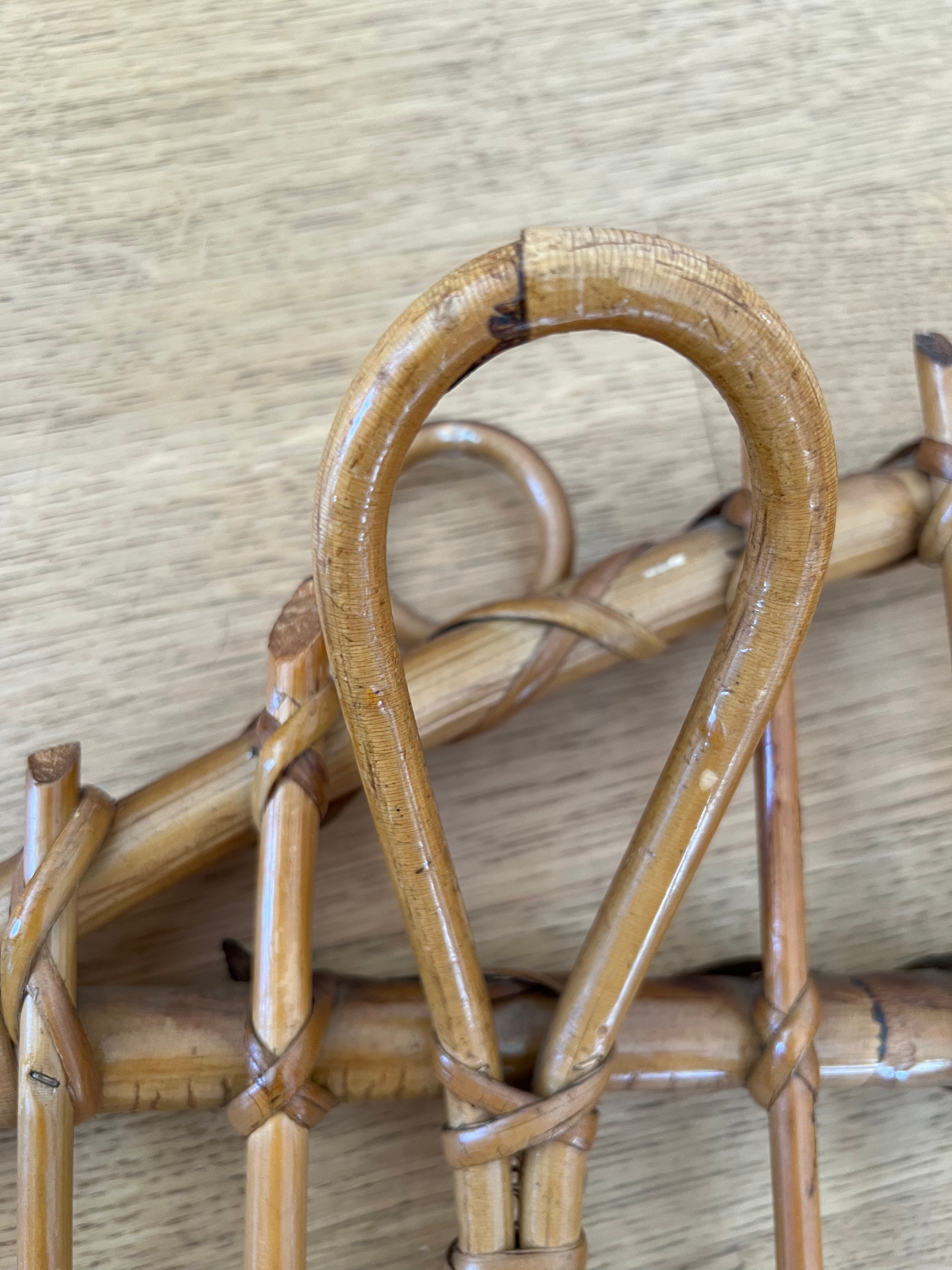 Vintage Bamboo Coat Hooks by Franco Albini for Bonacina
