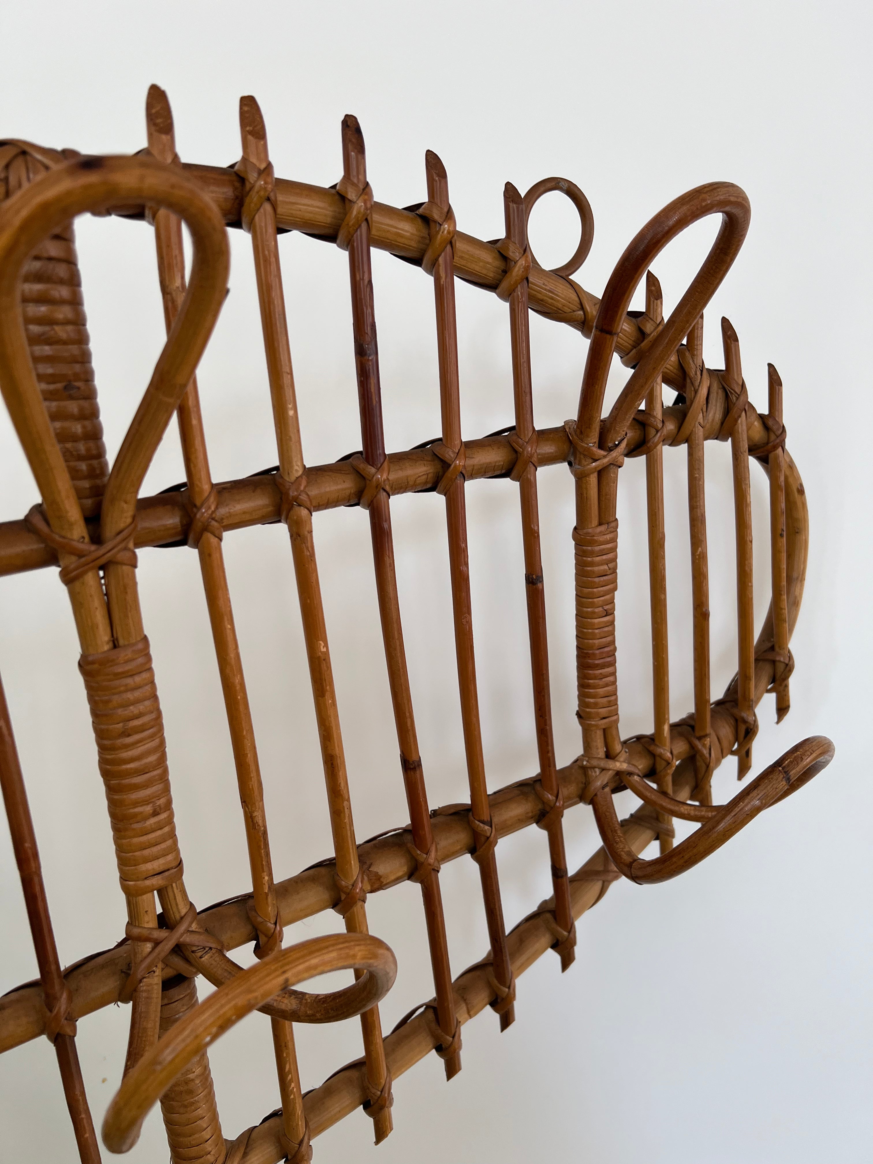 Vintage Bamboo Coat Hooks by Franco Albini for Bonacina