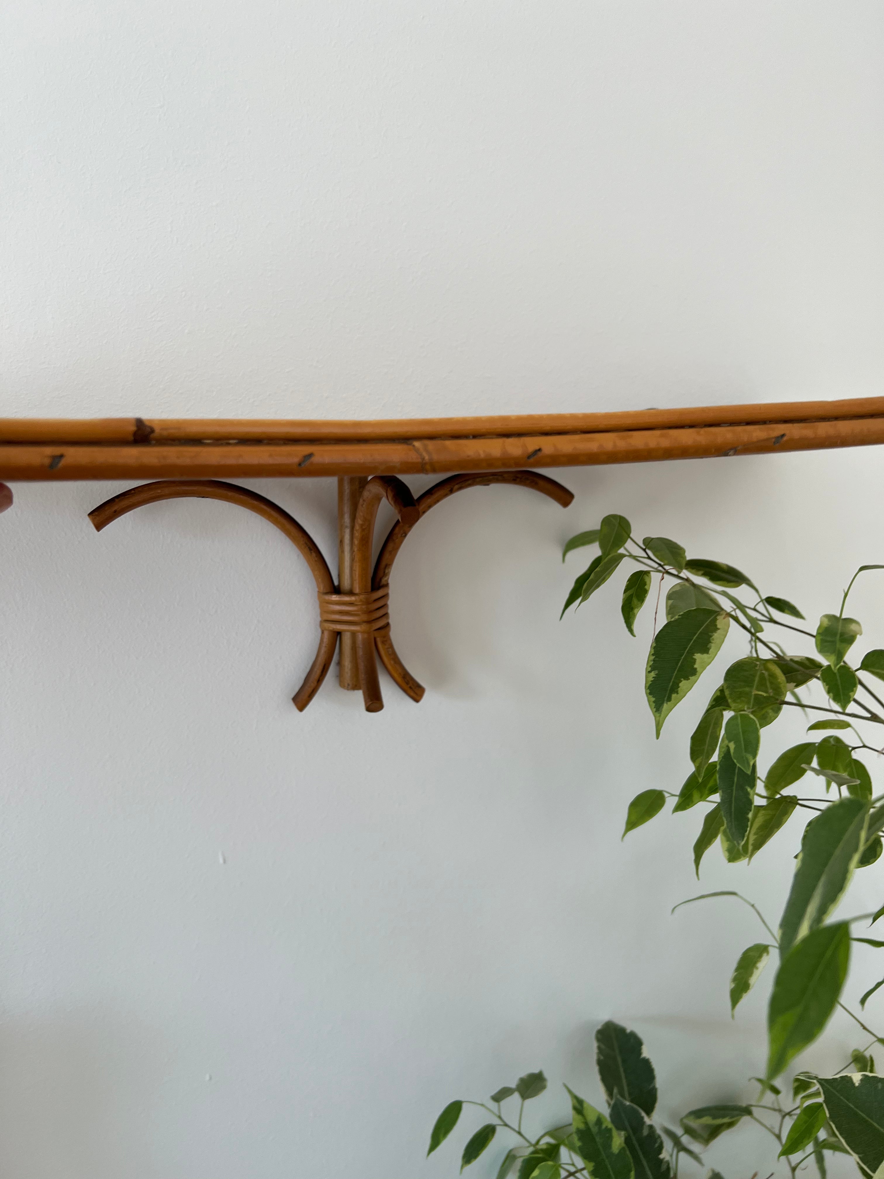 Vintage Bamboo Wall Shelf