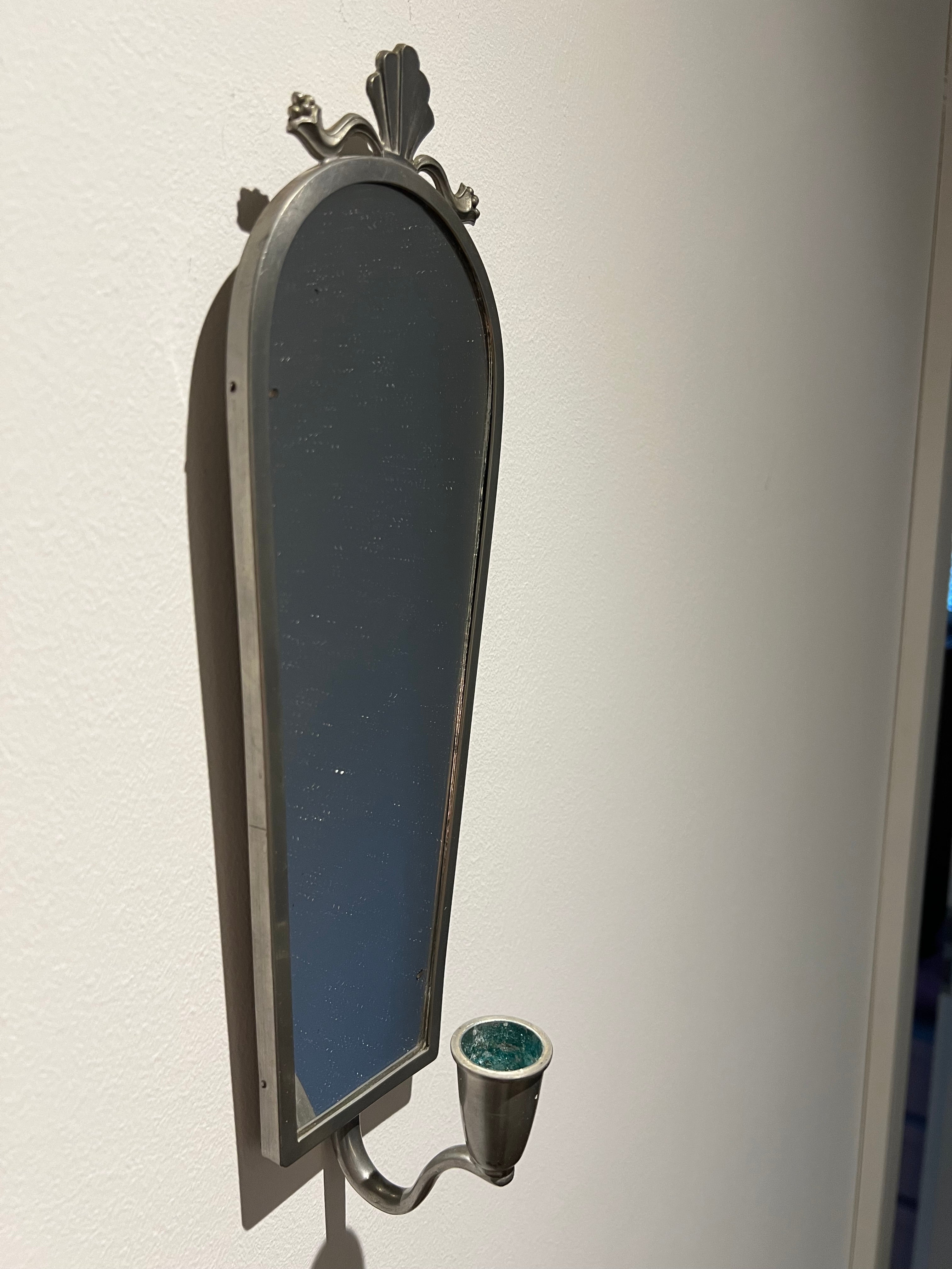 Pair of pewter Swedish sconces, 1920s