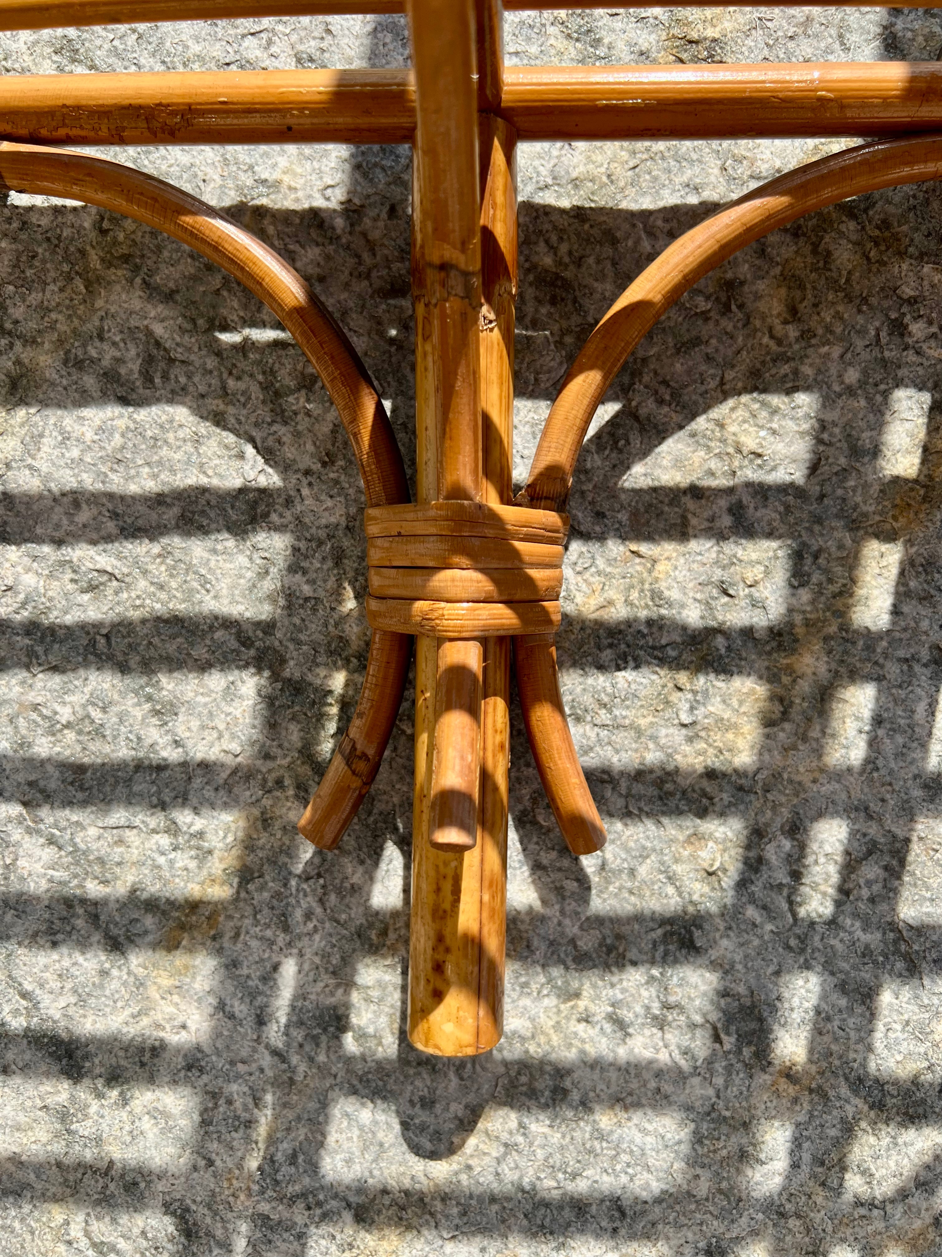 Franco Albini Wall Shelf for Bonacina Curved Rattan and Bamboo Console Shelf