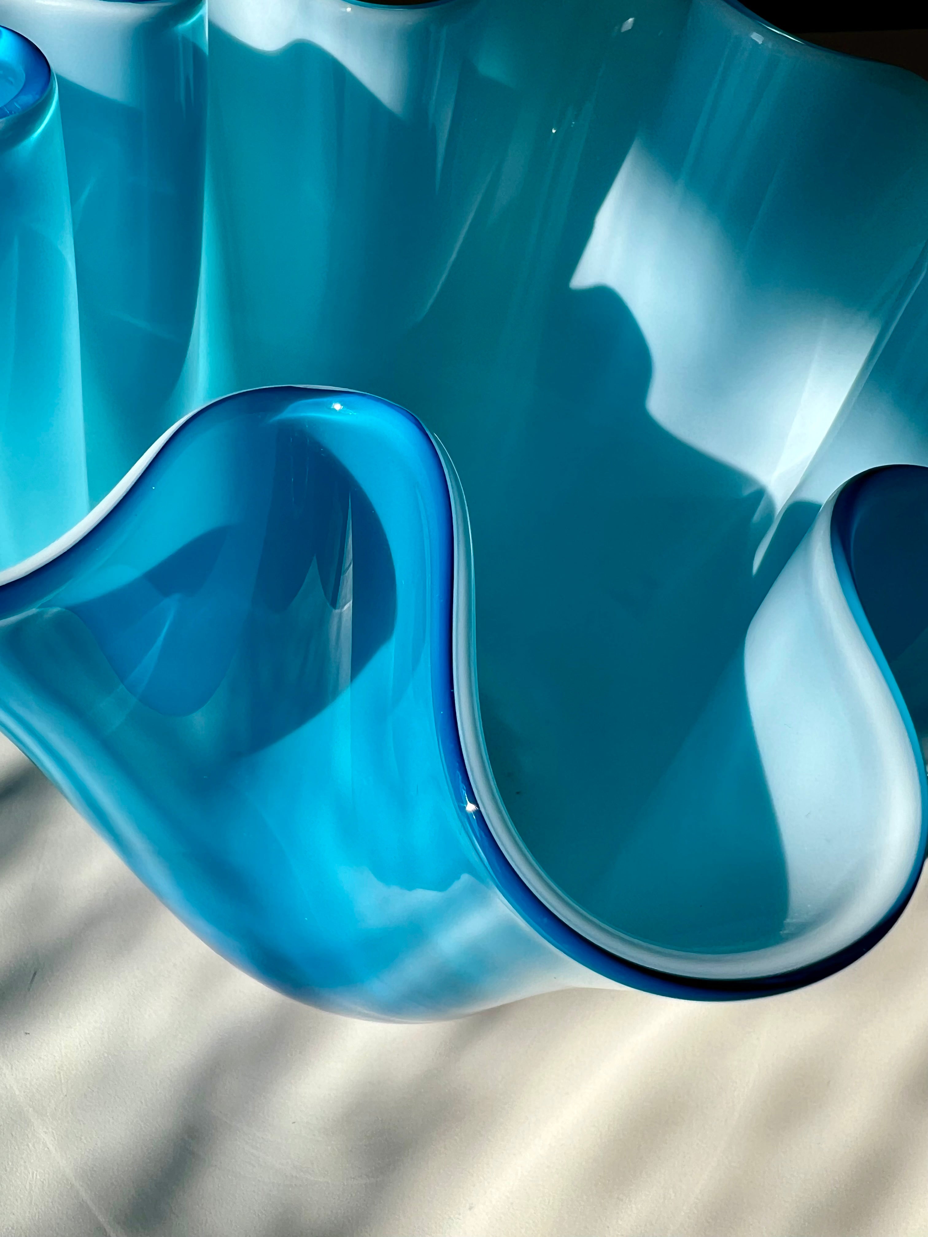 Wave Centerpiece Bowl Original Murano Glass