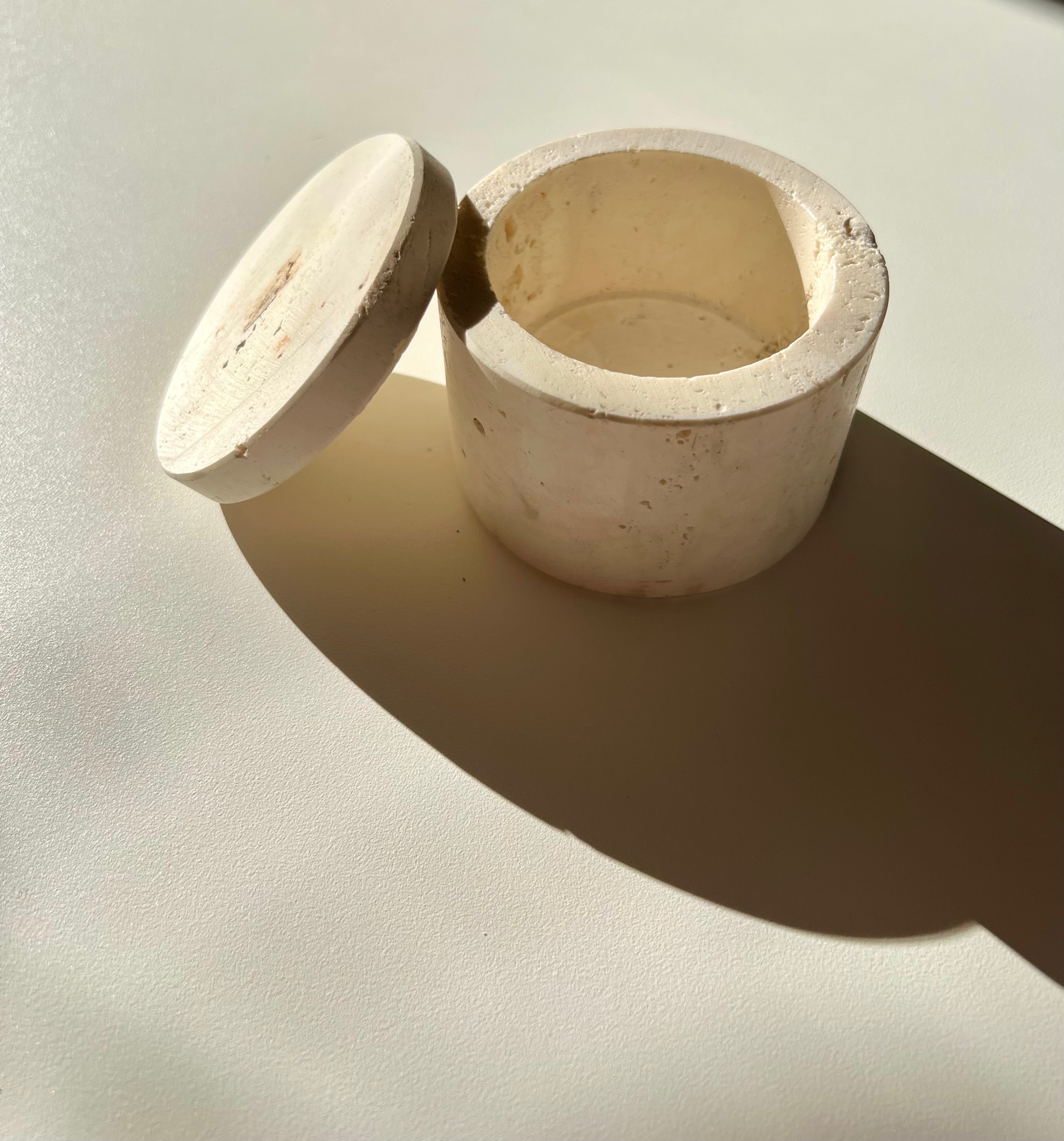 Small travertine box