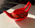 Red Glazed Ceramic Jug, attributed to Bertoncello, Italy, c.1970s