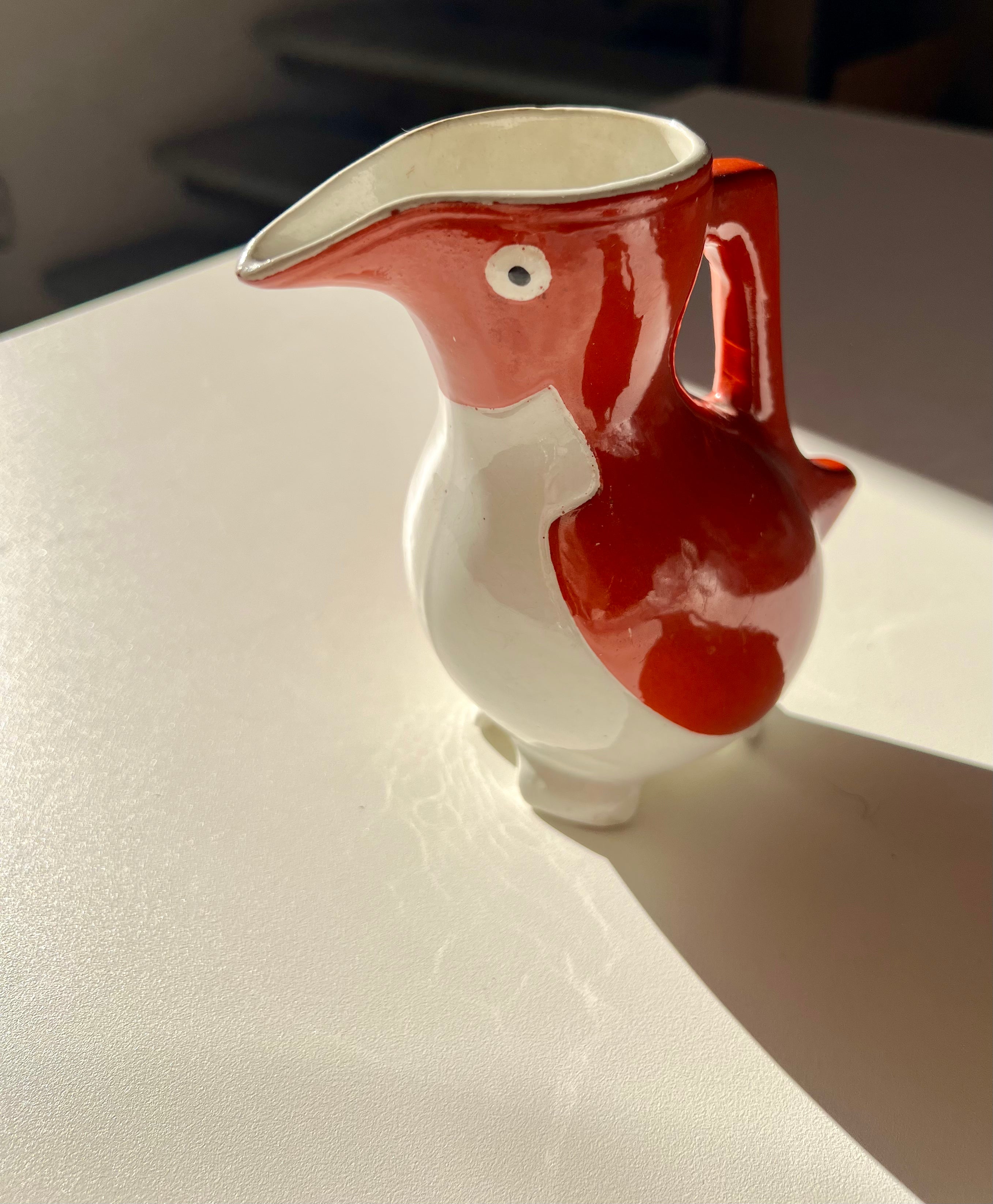 Red penguin jug