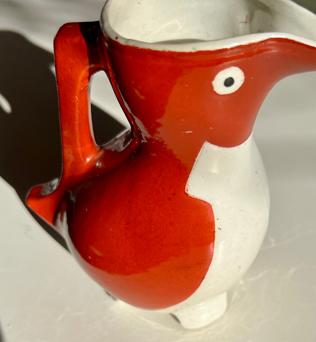 Red penguin jug