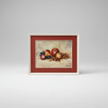 Italian Abstract Oil Still Life with Fruit, Signed Petro, 1975