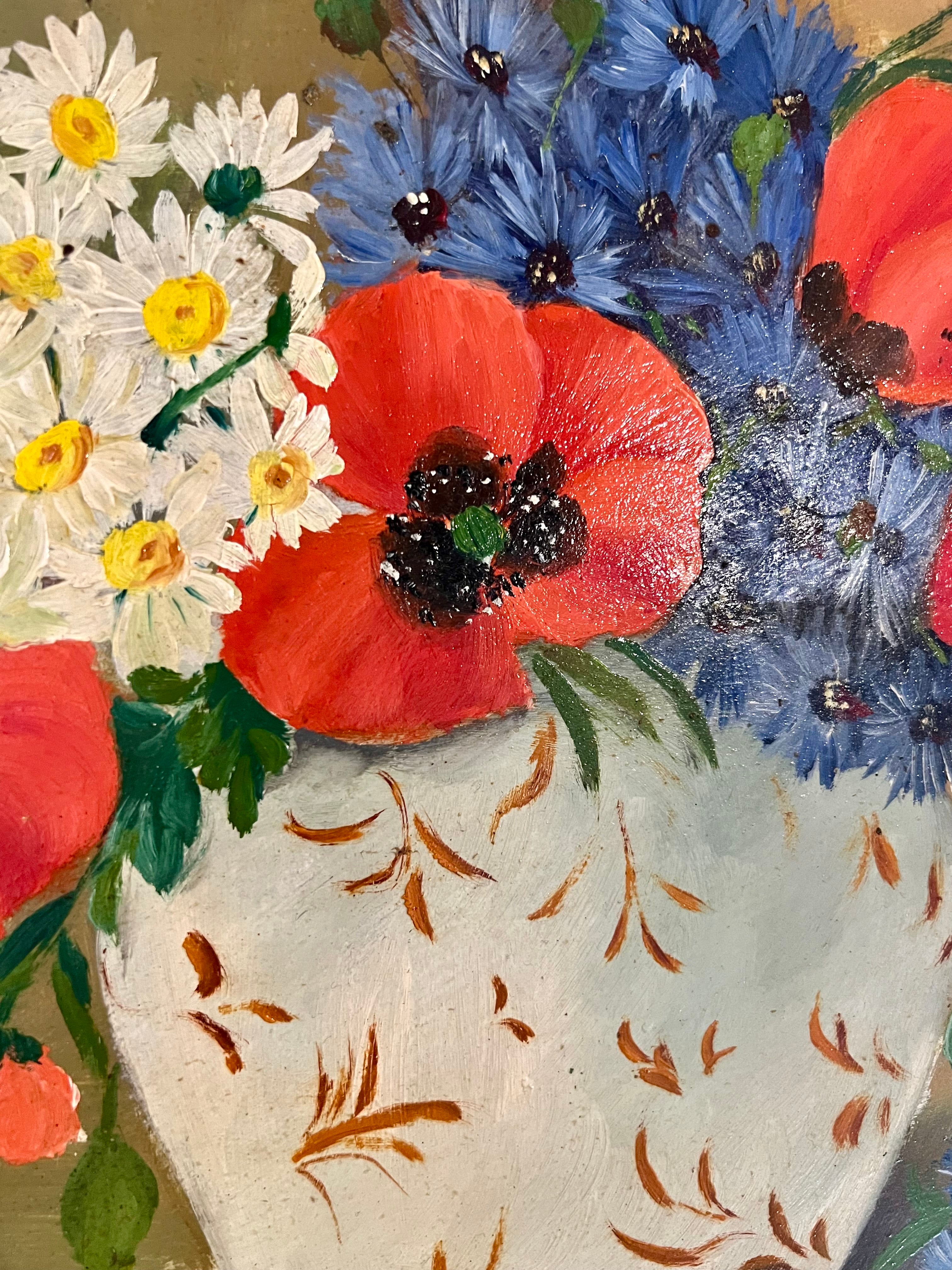 Italian Floral Still Life, Signed Chiesa, 1960s