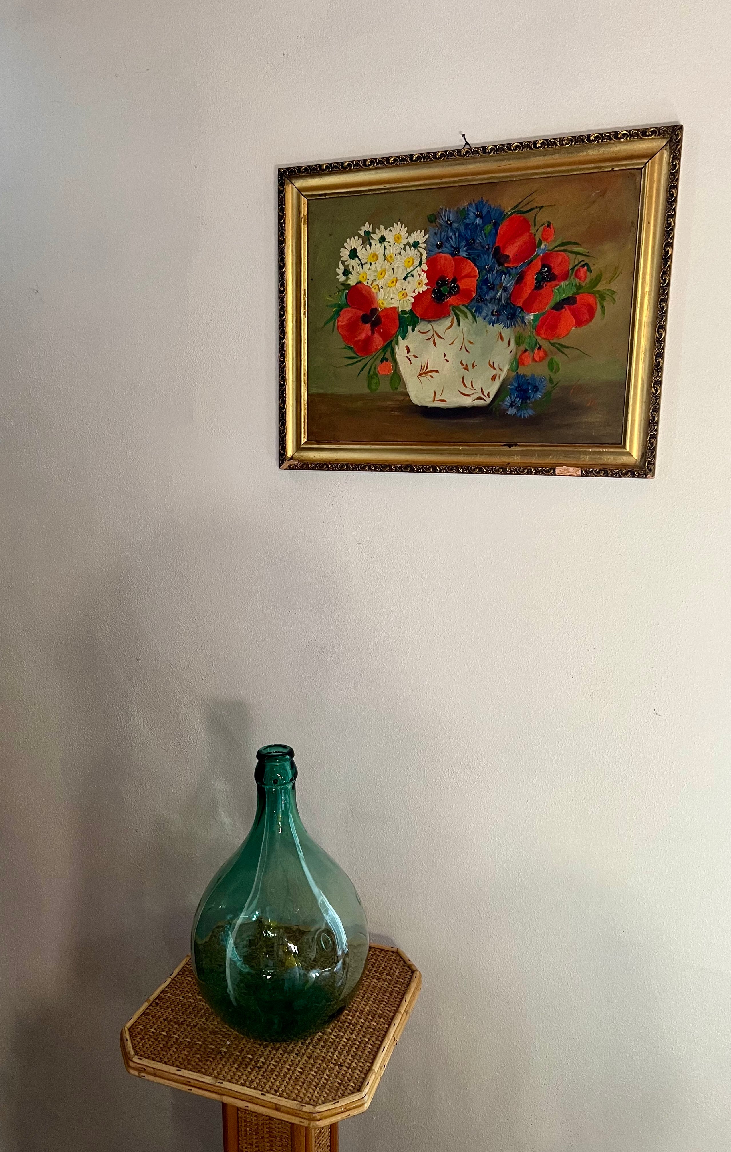 Italian Floral Still Life, Signed Chiesa, 1960s