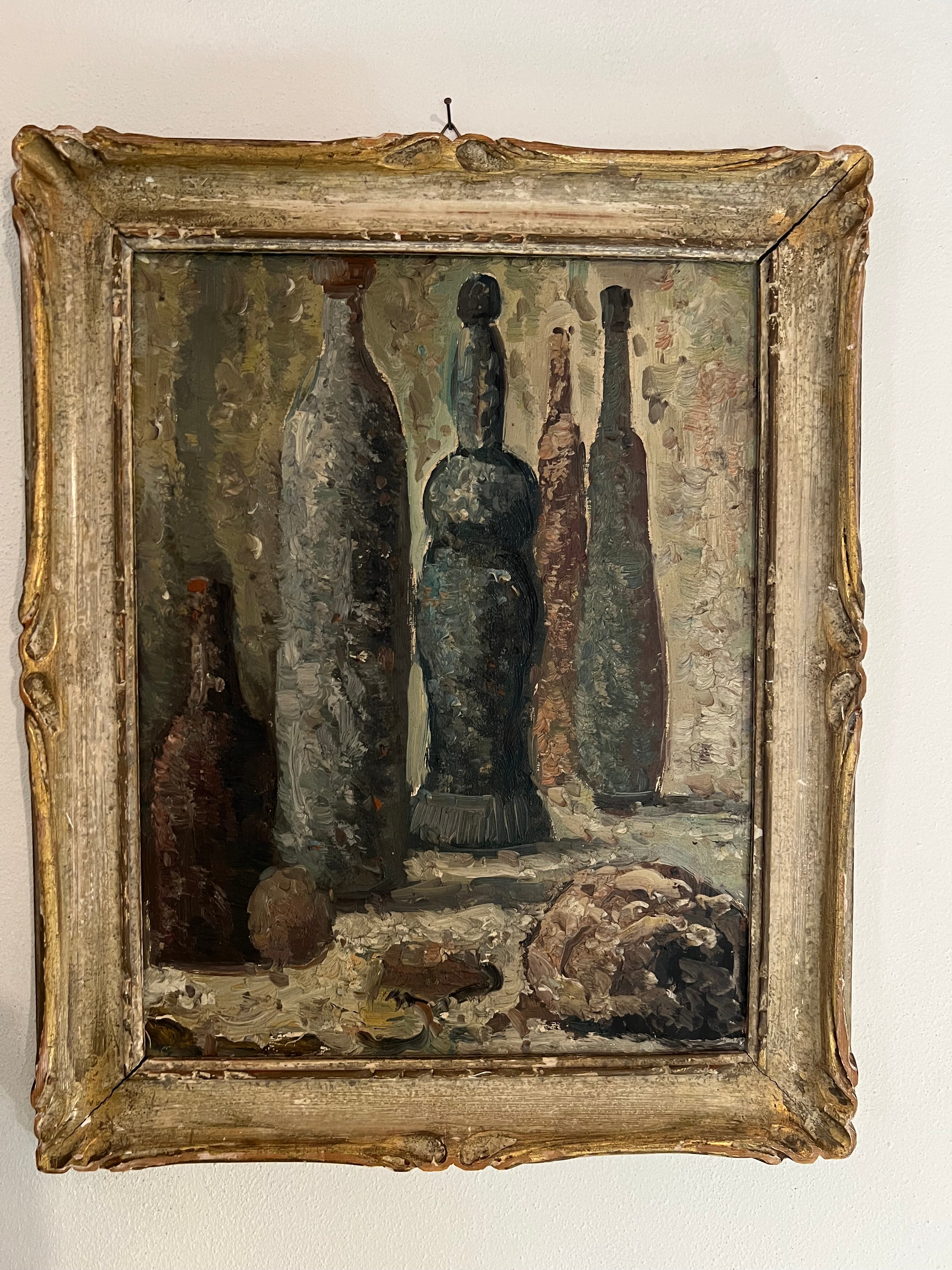 Italian Expressionist Still Life with Bottles, 1950s