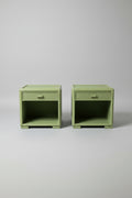 Pair of 1970s Bamboo and Rattan night stands