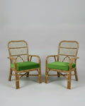 Set of Vintage Italian Bamboo Armchairs, 1970s