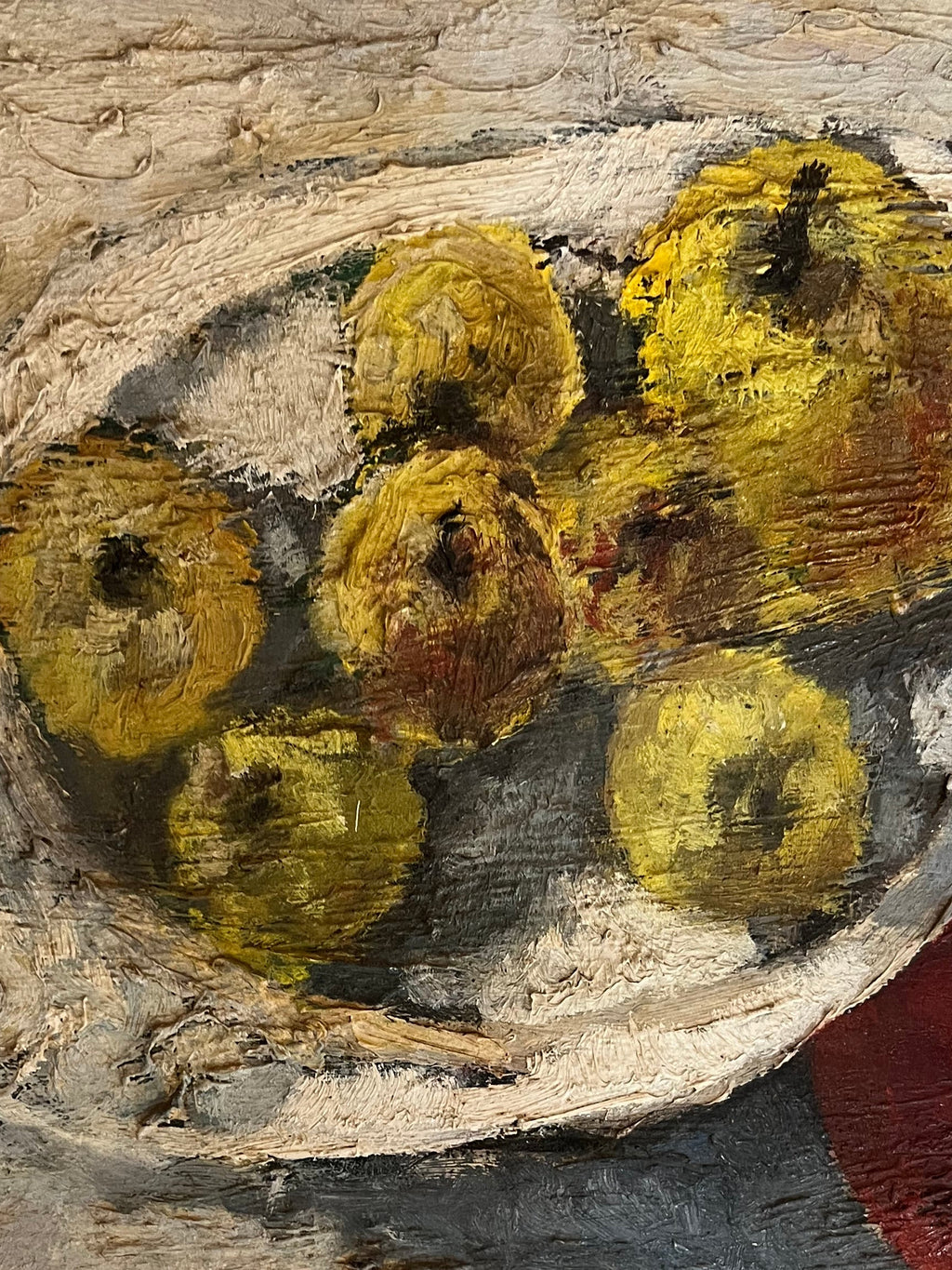 Vintage oil painting of lemons