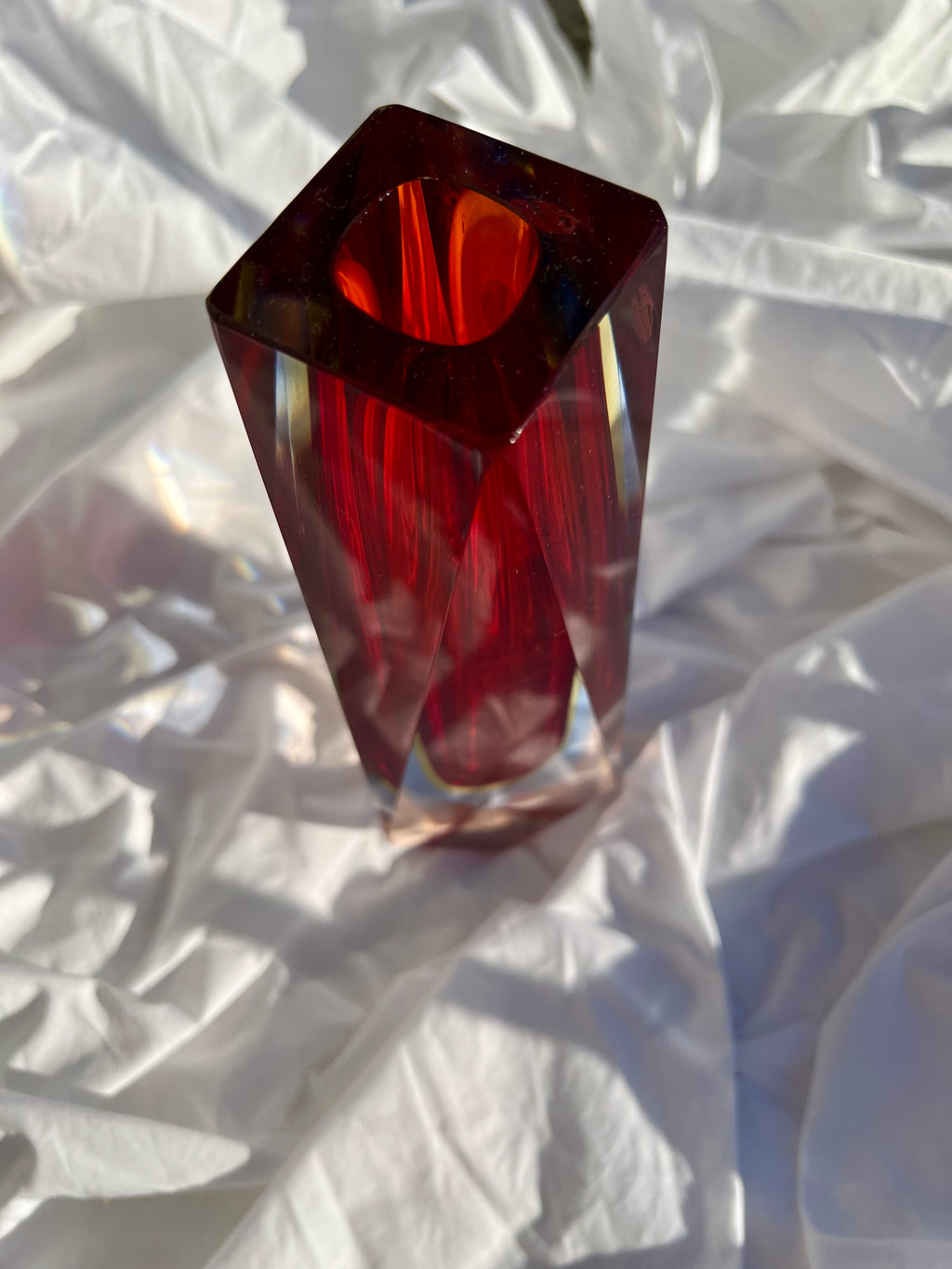 1960s Ruby Sommerso Vase attributed to Seguso Vetri d’Arte