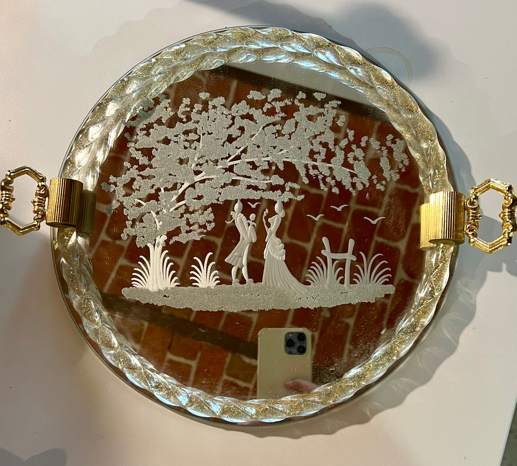 Vintage glass Venetian Murano Tray