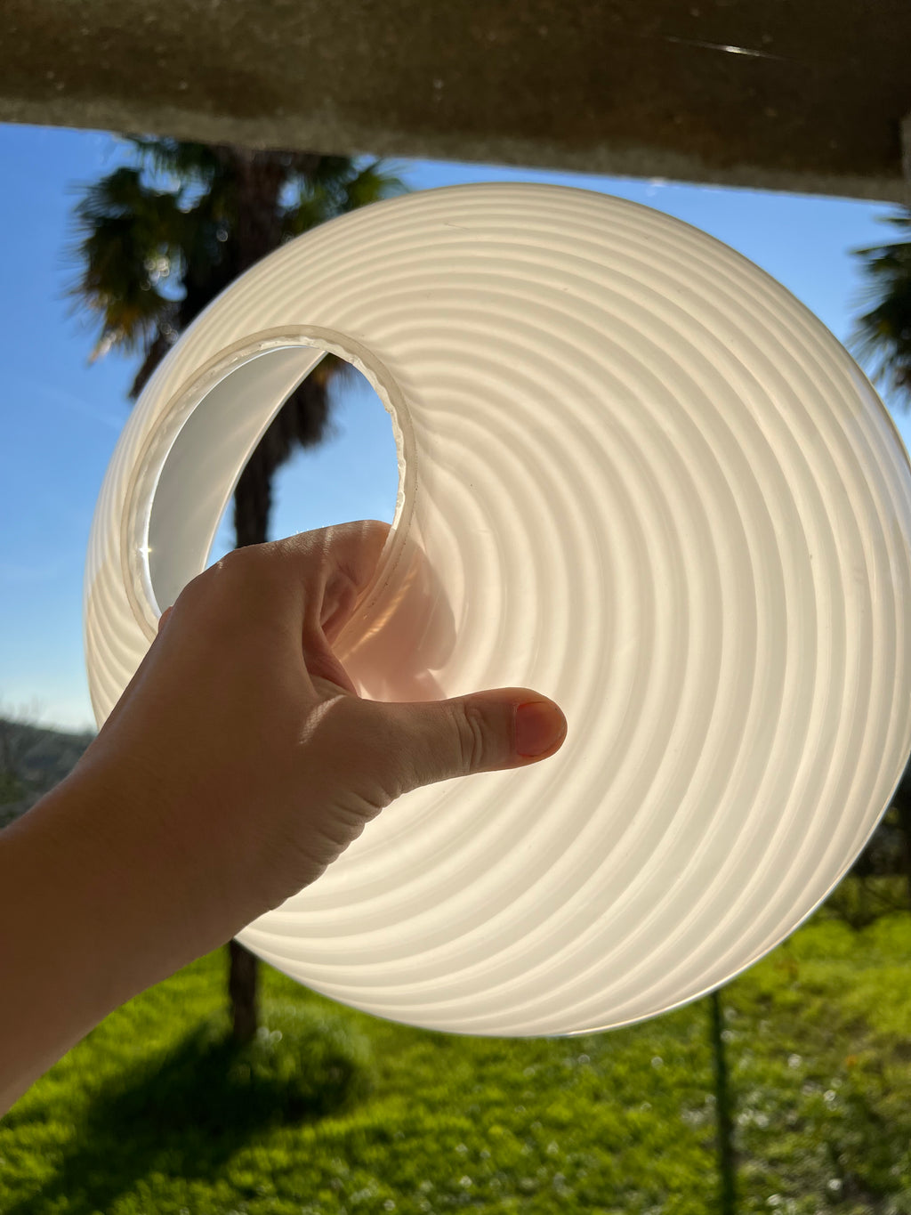 Murano swirl glass lamp shade