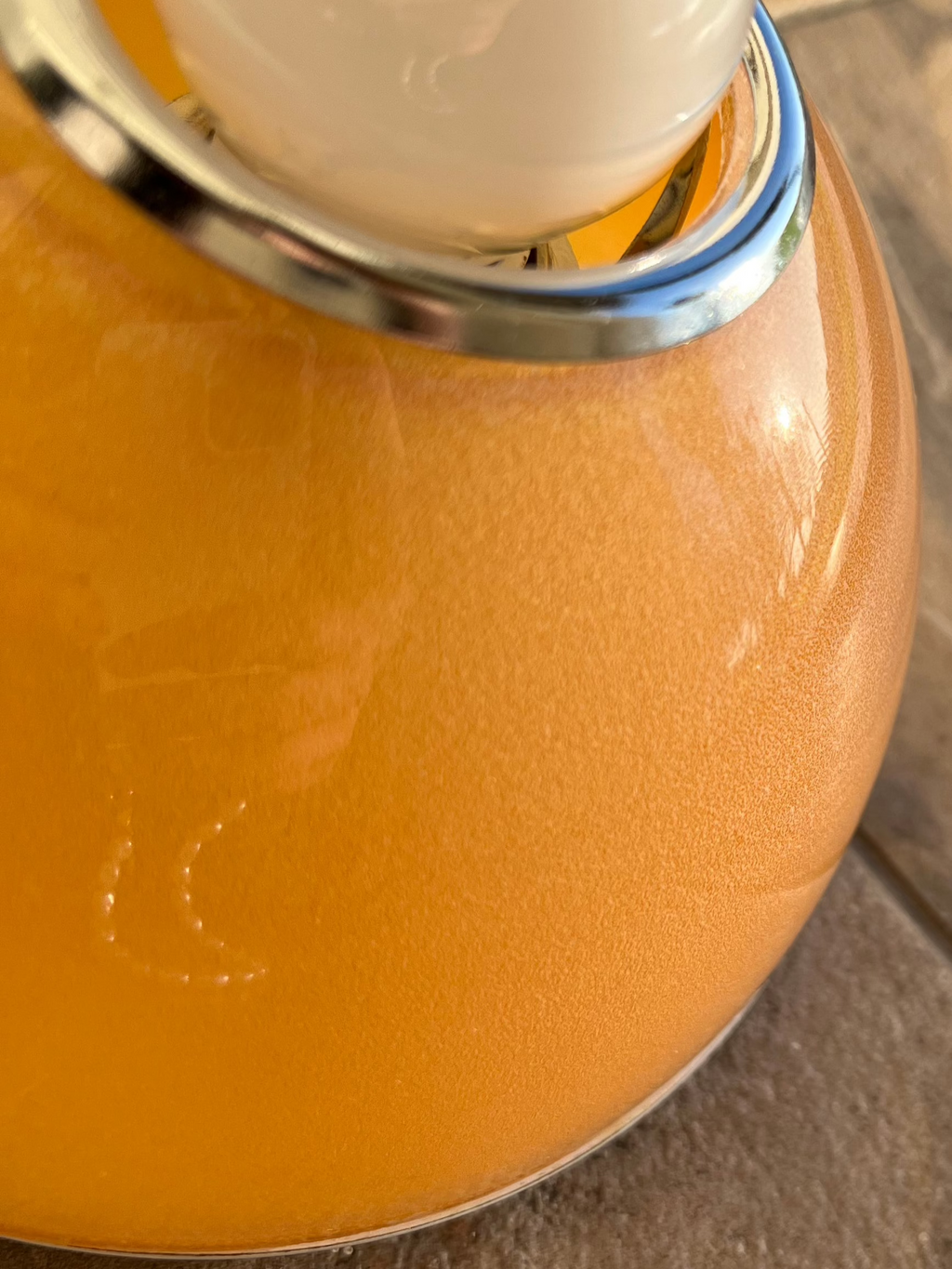 Artemide Tilos Lamp by Ernesto Gismondi, 1980s Orange Glass