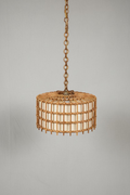 Vintage 1970s Italian Bamboo Pendant Light