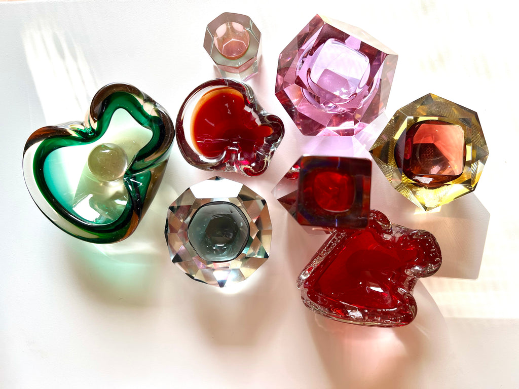 Octagonal Sommerso Murano bowl