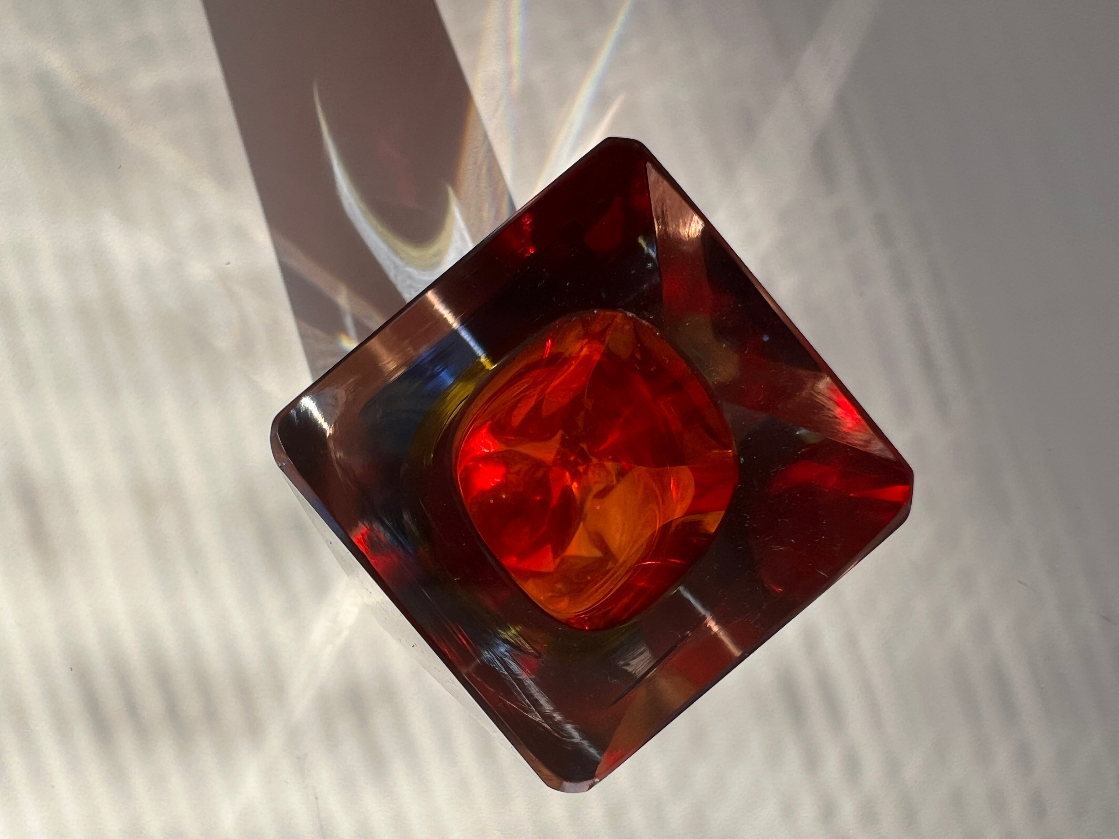 1960s Ruby Sommerso Vase attributed to Seguso Vetri d’Arte