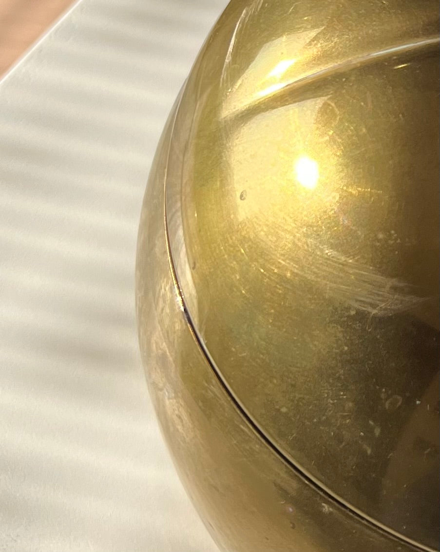 Mid-century Italian brass pumpkin ice bucket