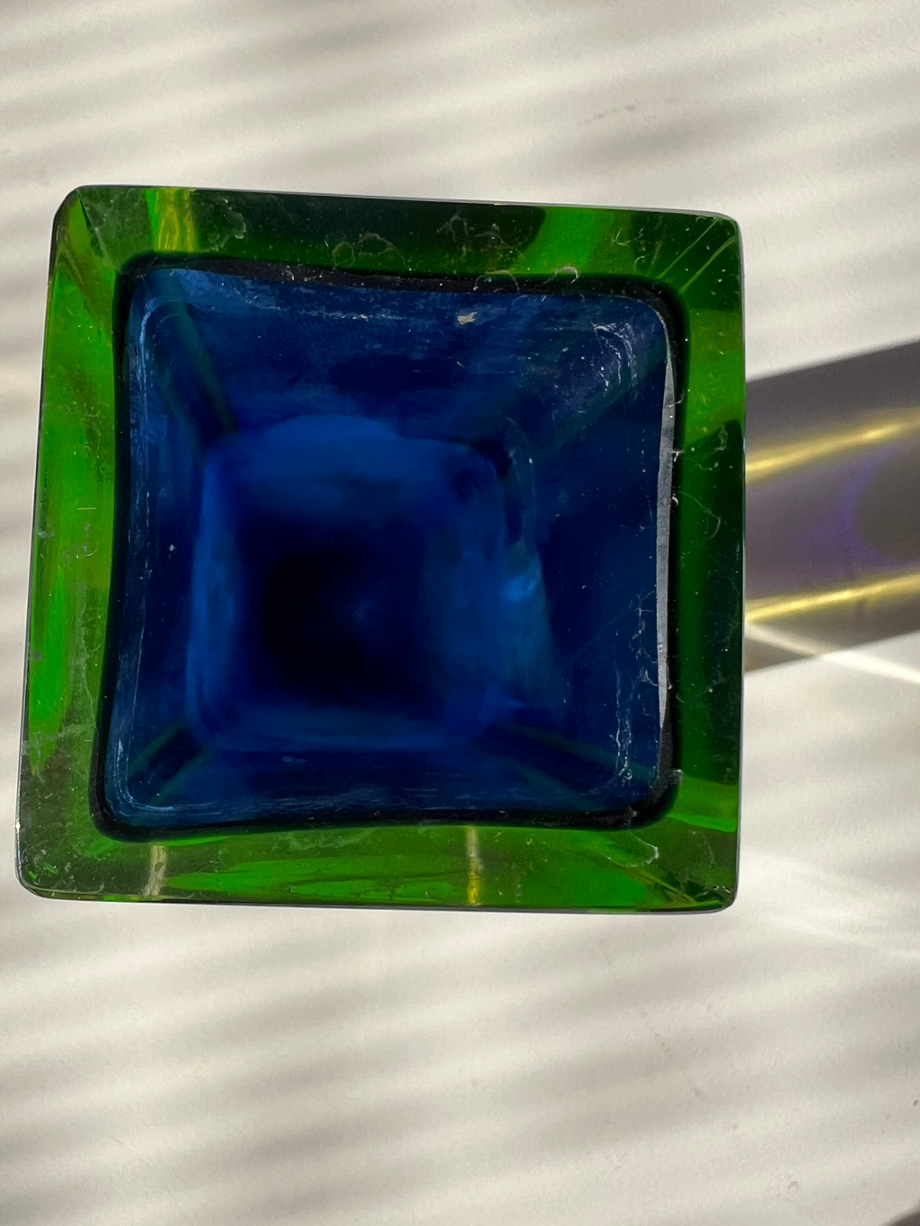 Blue Murano sommerso vase