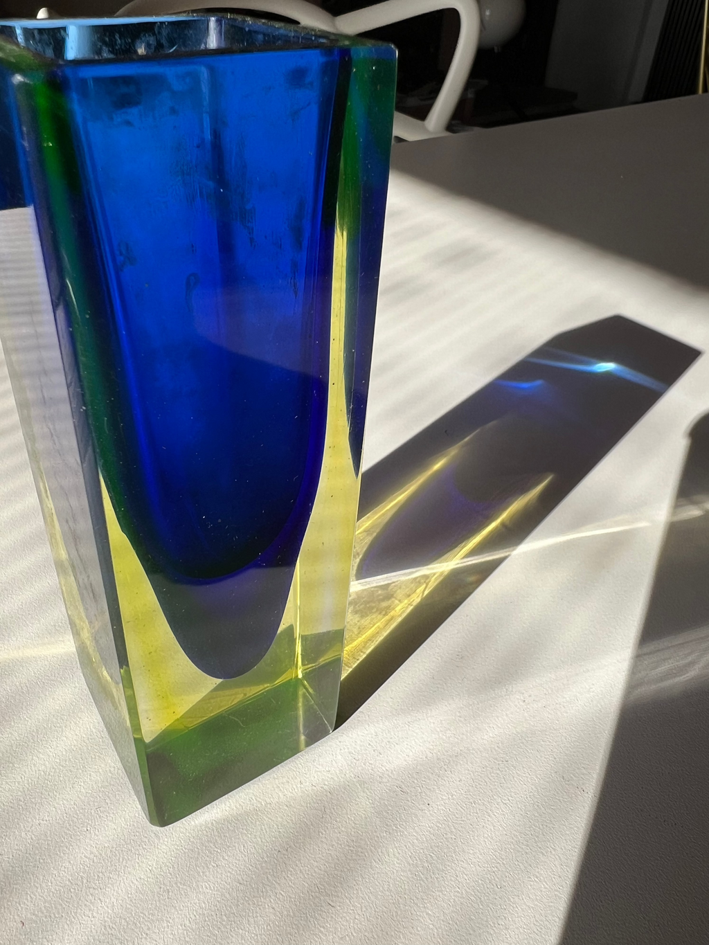 Blue Murano sommerso vase